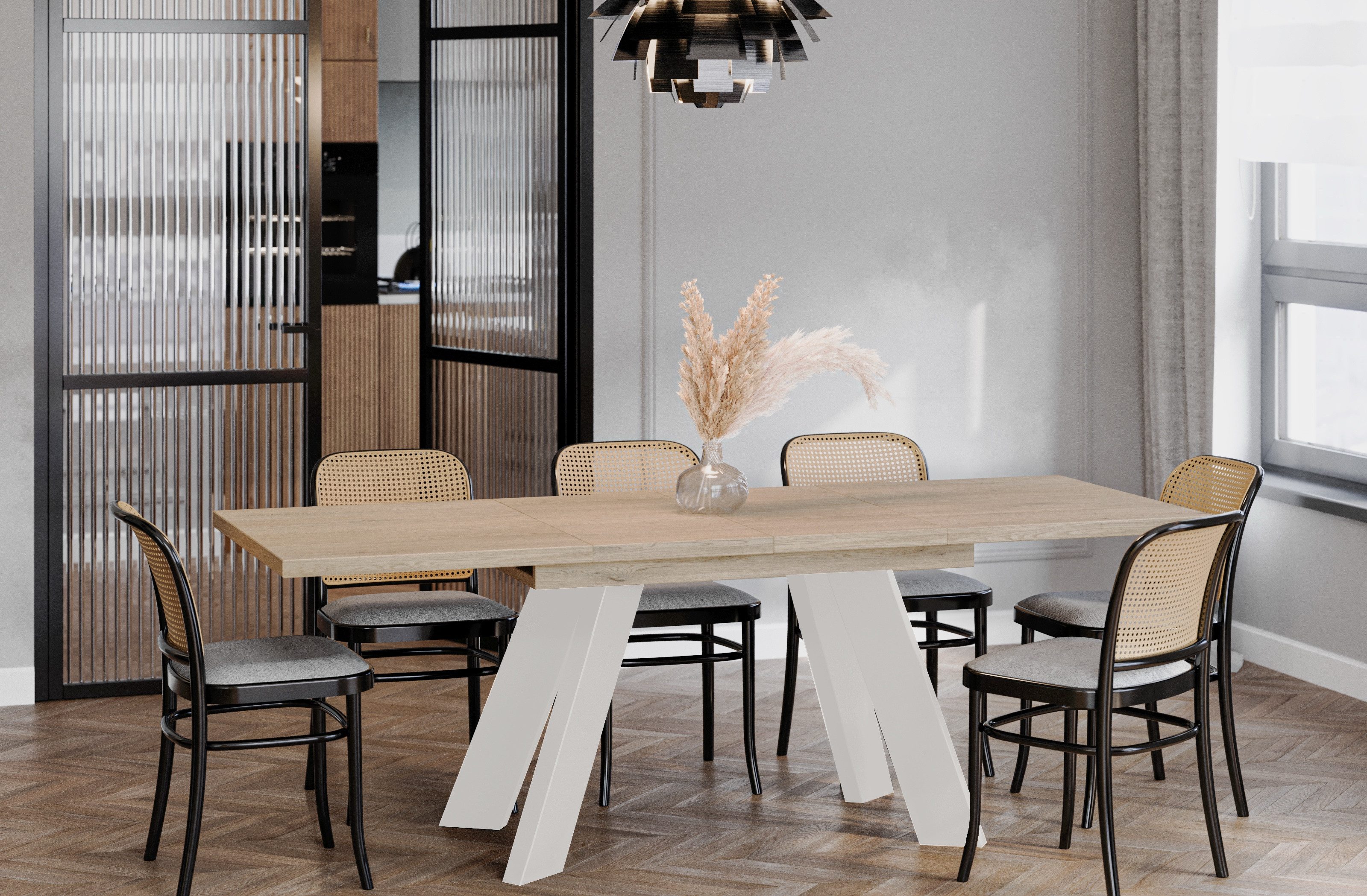 Endo-Moebel Esstisch "Coso Kaschmir" 130-210cm ausziehbar, erweiterbar, Kas günstig online kaufen