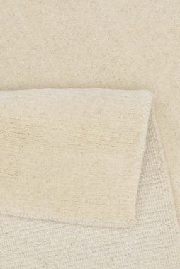 Wollteppich Nakarta 1, THEKO, rechteckig, Höhe: 12 mm, reine Wolle, Uni-Farben, handgeknüpft