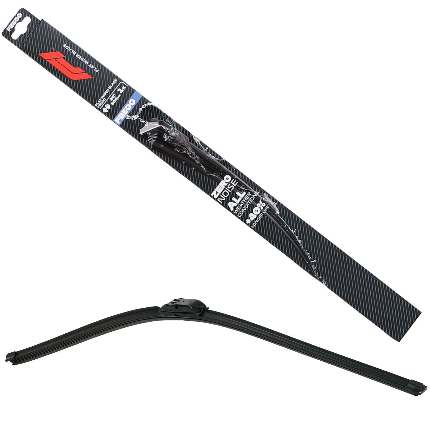 Formula 1 Scheibenwischblätter F1 FB500 Wischerblatt 500mm Scheibenwischer, vorne, (Packung), 20" Flachbalkenwischer Spoiler Multi Adapter-System Fahrer Beifahrer