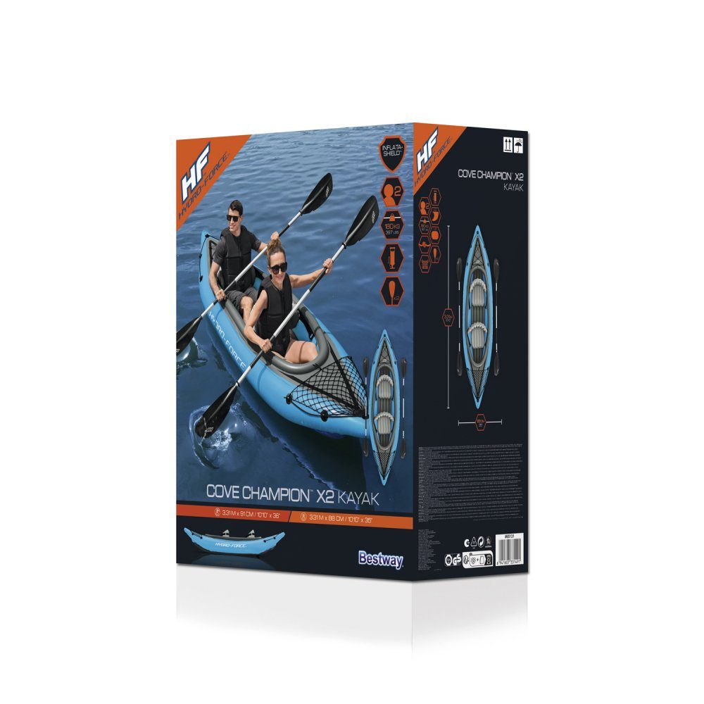 BESTWAY Tourenkajak Bestway Hydro-Force Kajak-Set Cove Champion X2 331 x 88 x 45 cm