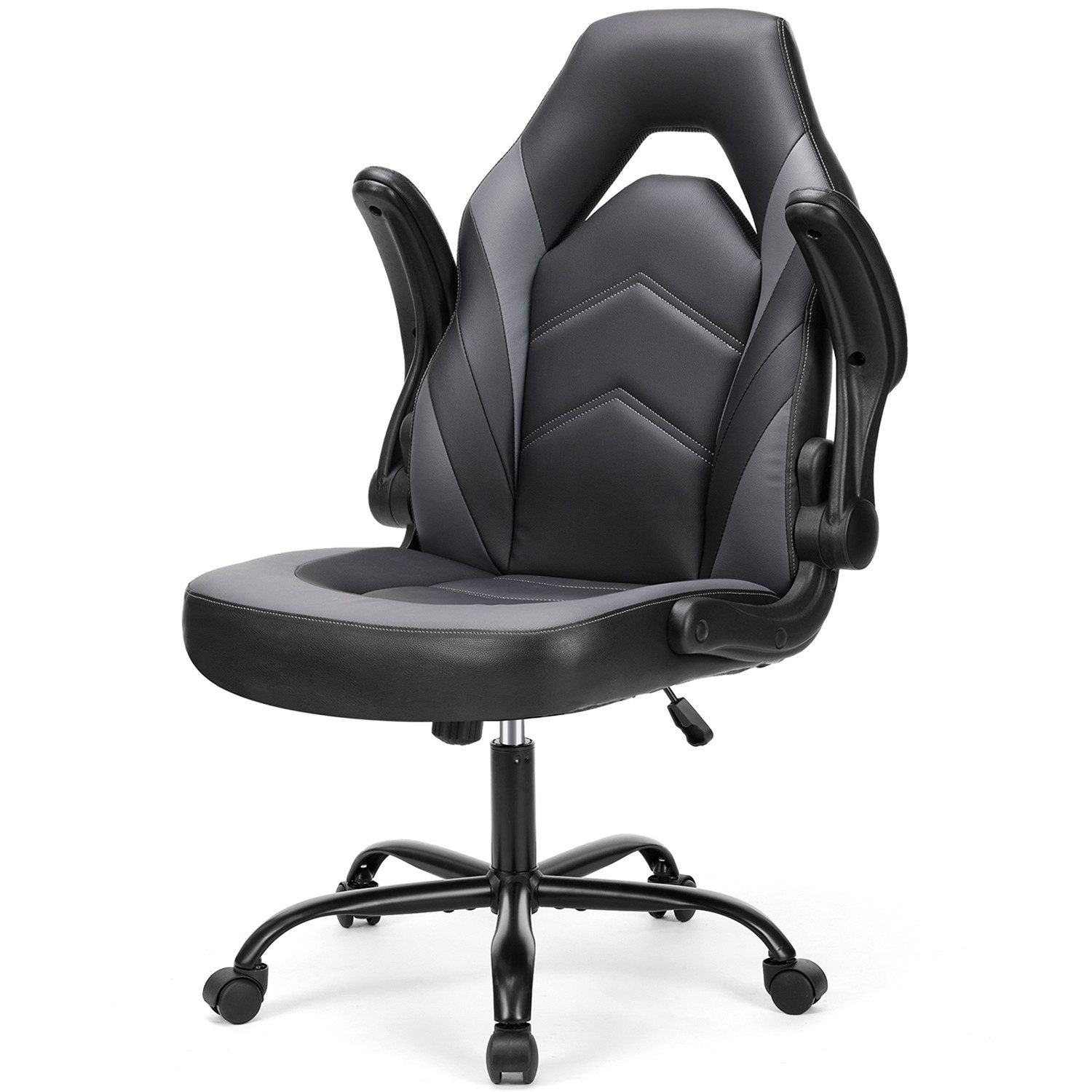 DUMOS Gaming-Stuhl Ergonomischer Bürostuhl mit Fußstütze, PU-Leder E-Sports günstig online kaufen