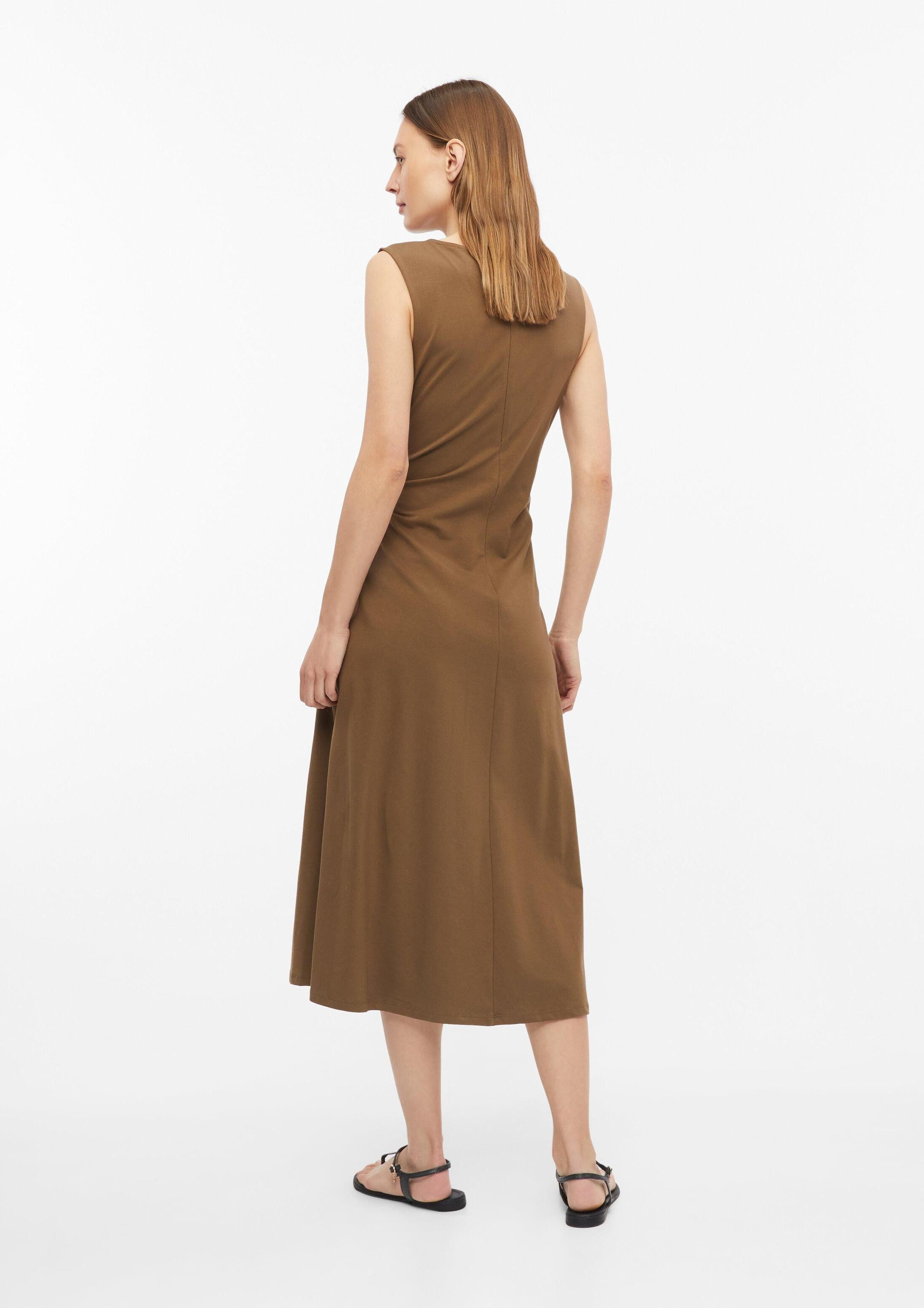 s.Oliver Midikleid Kleid Jersey-Kleid mit Taillendrapierung
