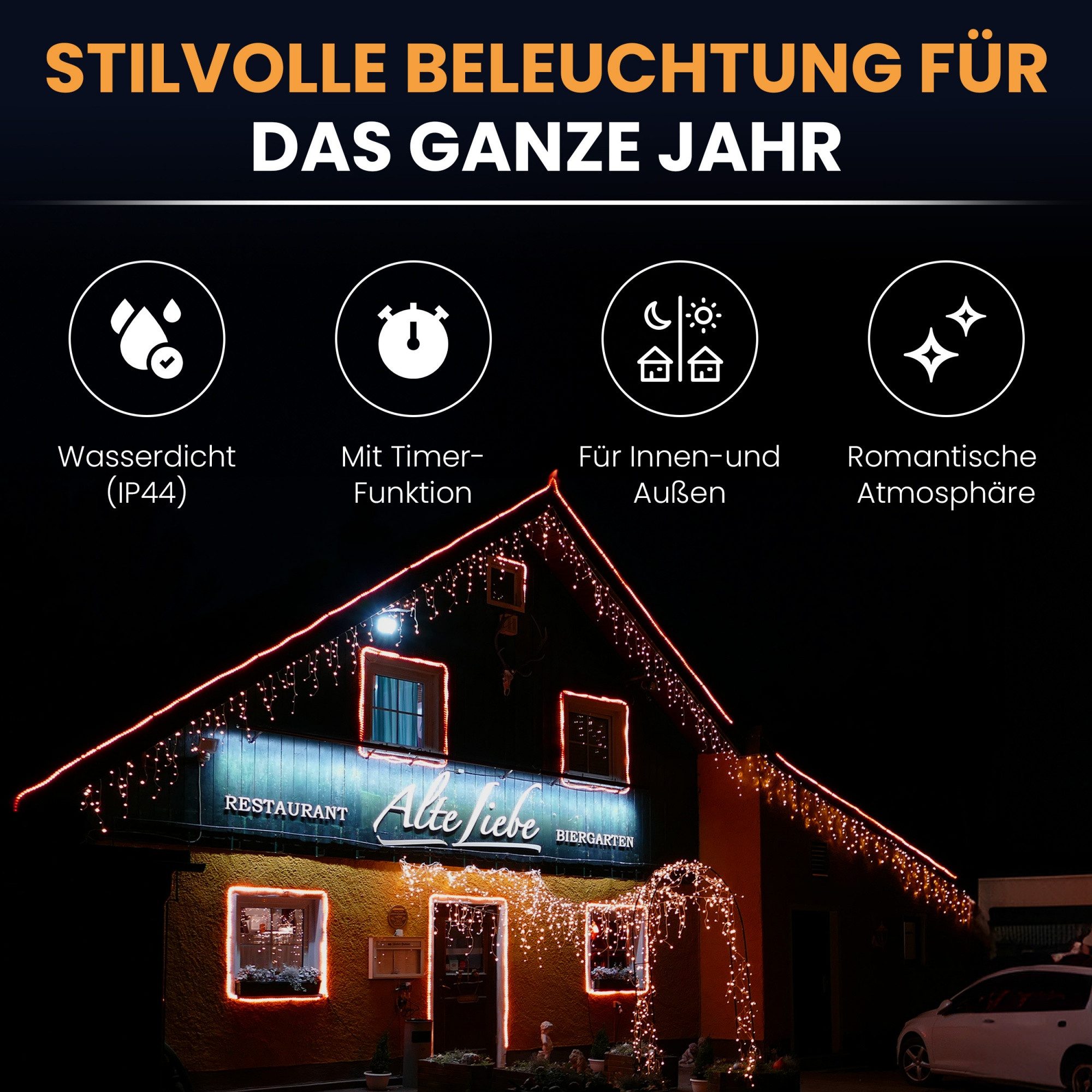 Gartenpirat LED-Lichterkette Eisregen LED-Beleuchtung Weihnachtsdeko für au günstig online kaufen