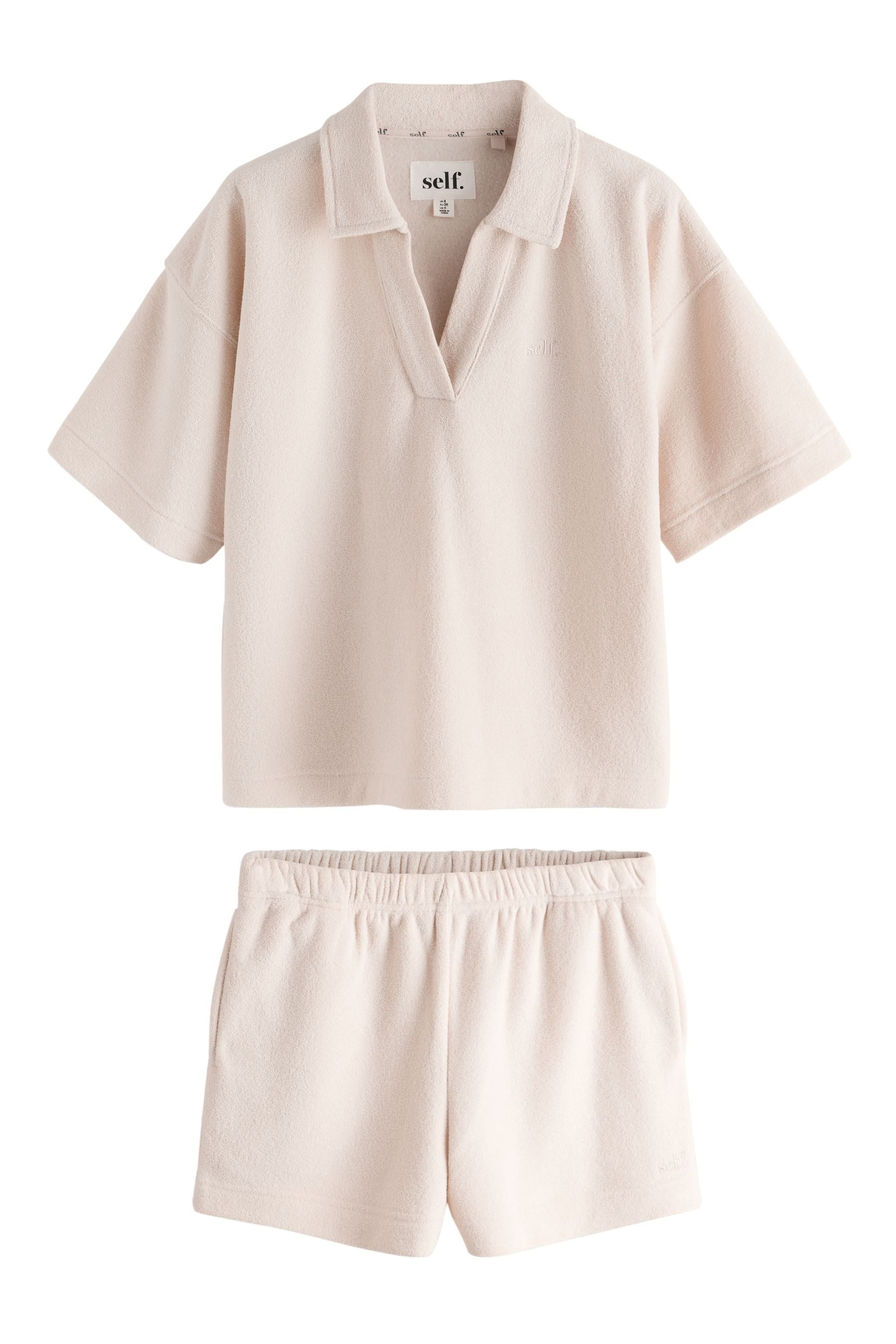 self Shirt & Shorts Self. Set mit Frottee-Shorts (2-tlg)