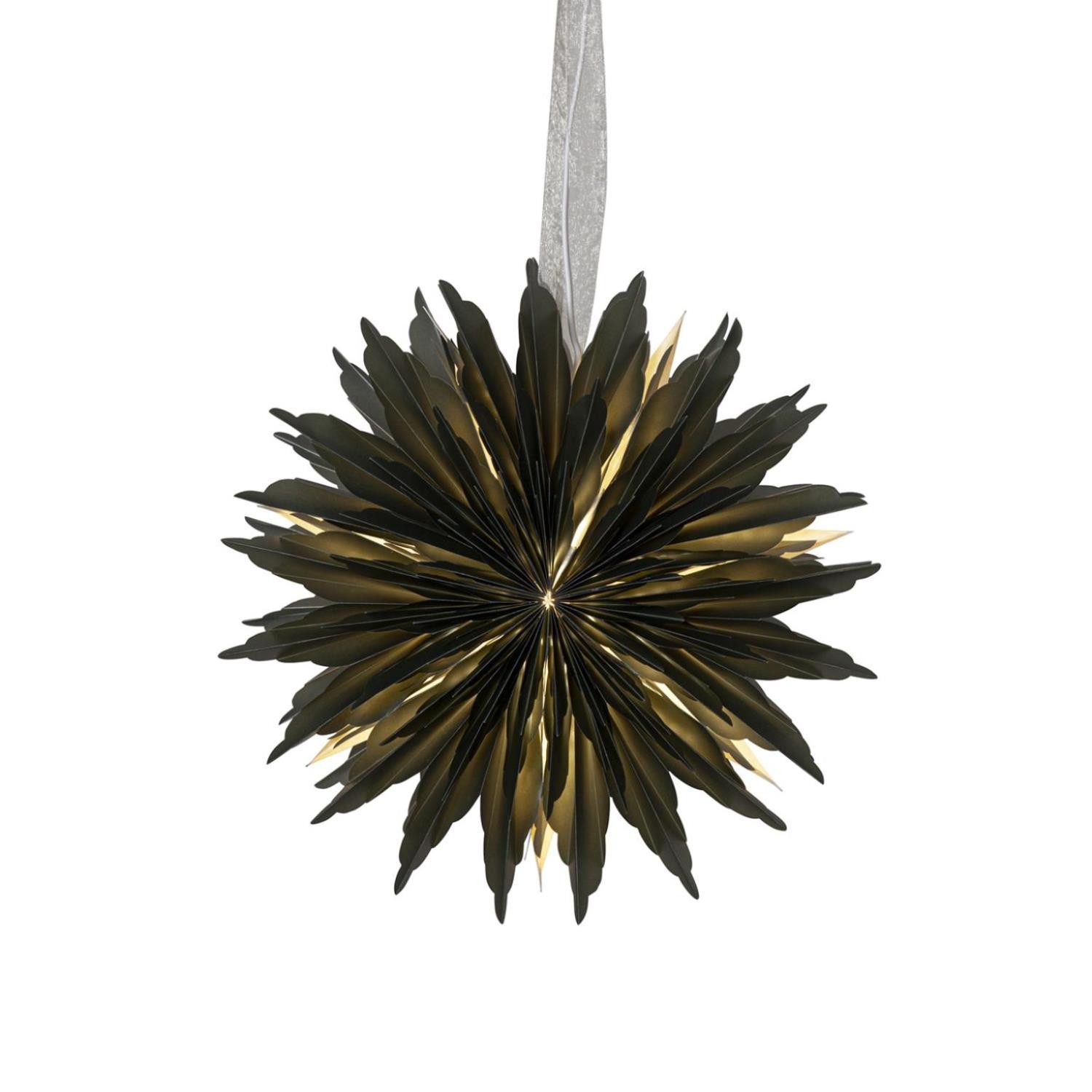 MARELIDA Papierstern Papierstern Eisblume Weihnachtsstern Faltstern 40cm Leuchtstern grün