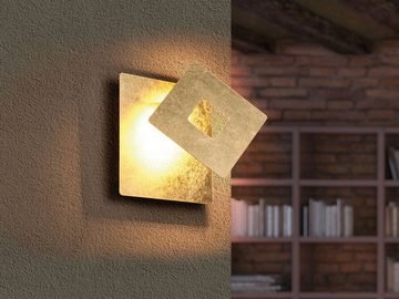 meineWunschleuchte LED Wandleuchte, LED fest integriert, warmweiß, 2er SET ausgefallene indirekte Designer Wand-beleuchtung innen H: 18cm