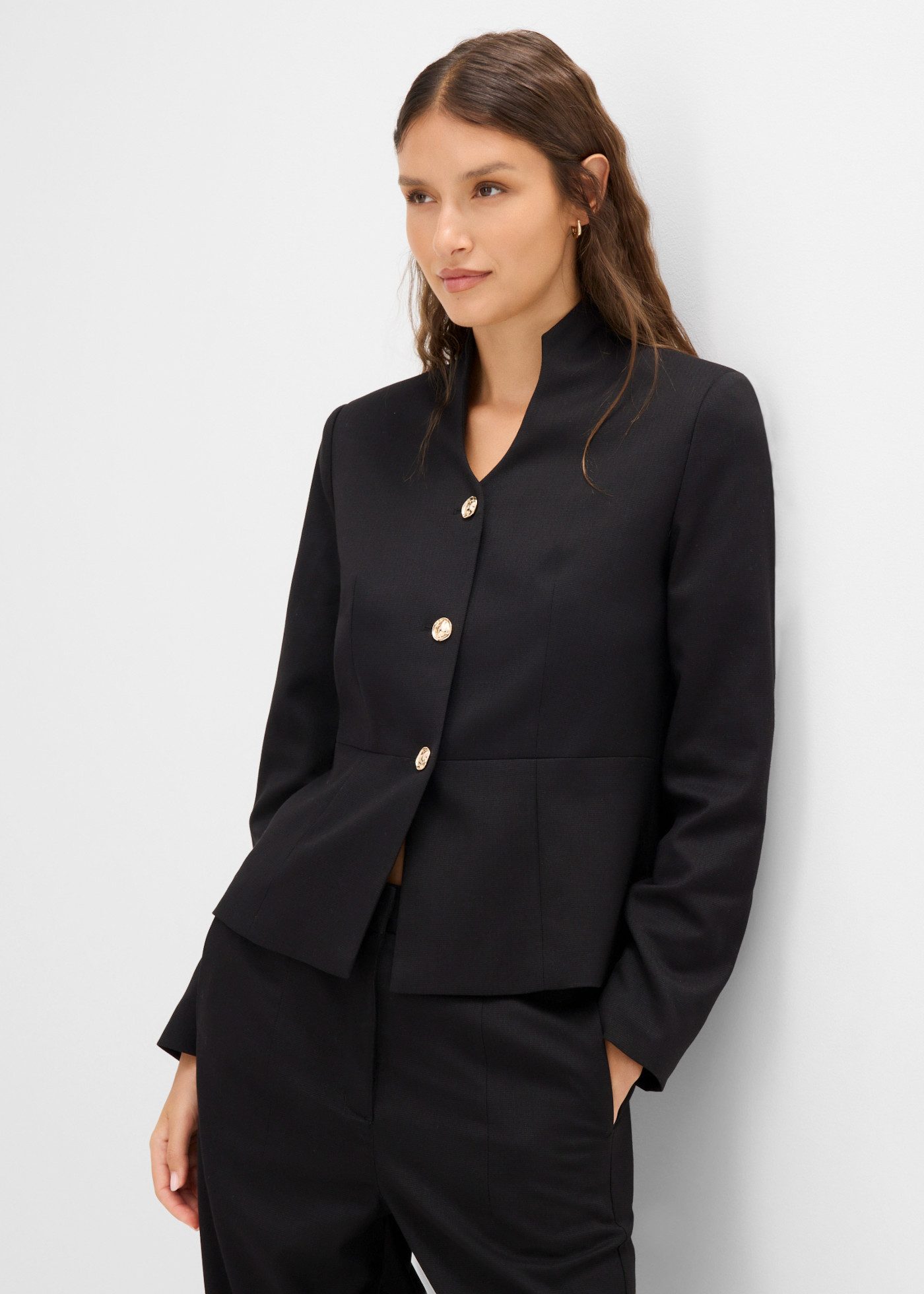 bonprix Jackenblazer mit Kelchkragen, bequeme Passform