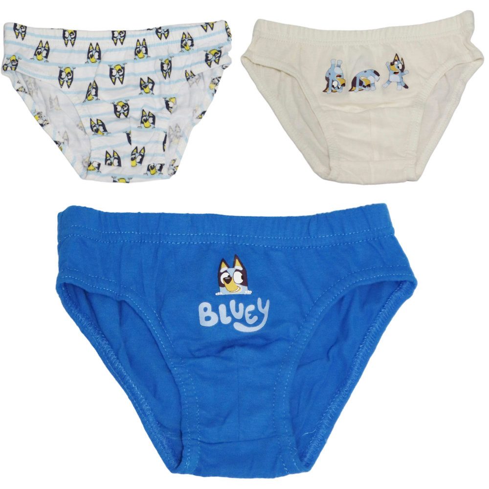 Bluey Slip Bluey Bingo 3-er Pack Slips Kinder Jungen Unterhosen Unterwäsche (3-St) Gr. 98 bis 128, reine Baumwolle