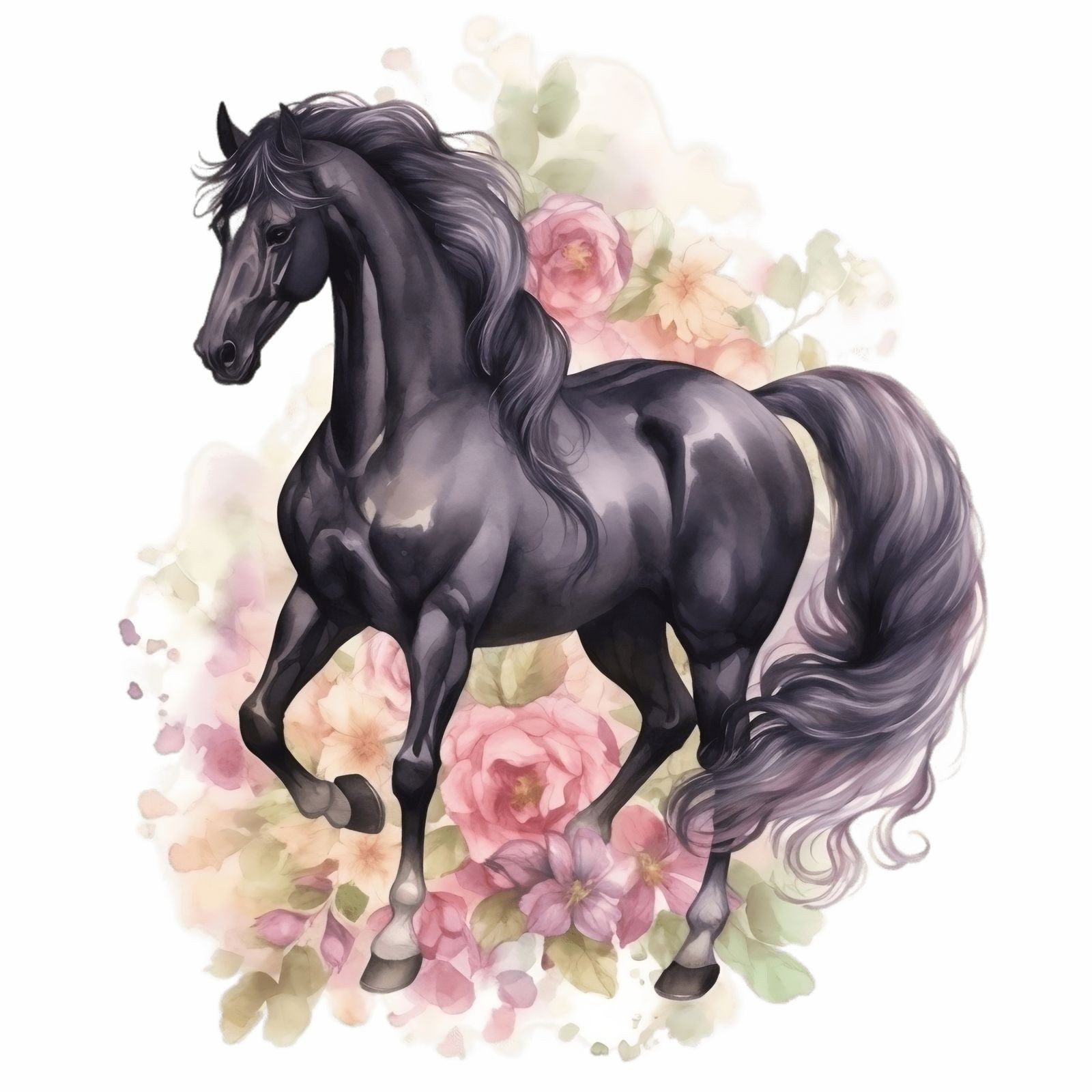 nikima Wandtattoo 245 Wandtattoo Pferd Rappe günstig online kaufen
