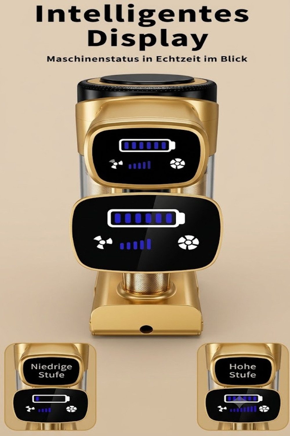 BERGER ELECTRONICS Stielstaubsauger Staubsauger Kabellos, Akku Staubsauger, Akku-Stielstaubsauger, beutellos, 70000 Pa, 60 min Laufzeit, Handstaubsauger – Bild 5 von 5