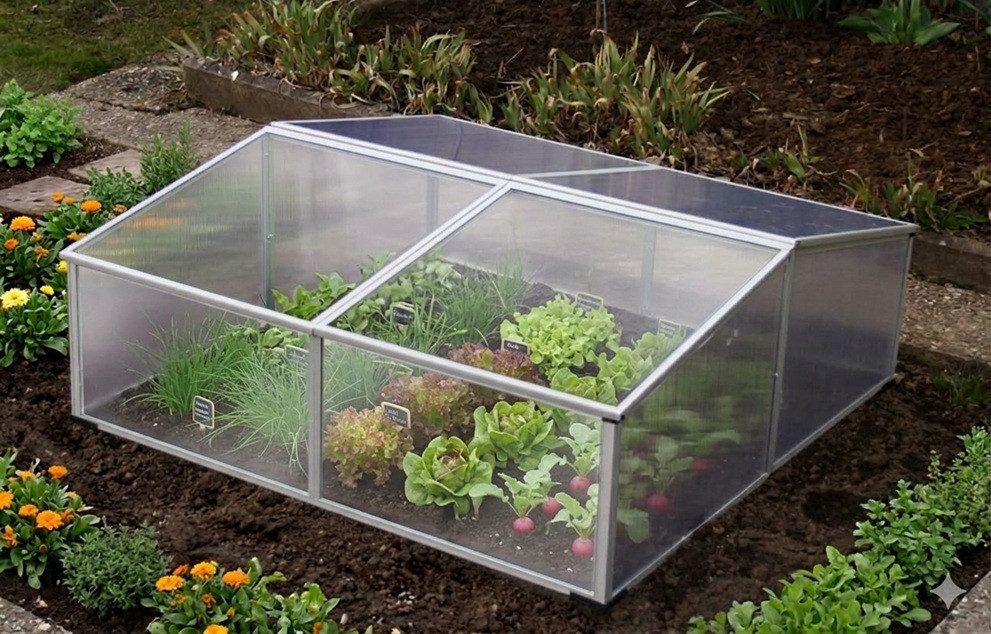 BruKa Frühbeet Aluminium PLANTBOX XXL Frühbeetkasten Gewächshaus Treibhaus