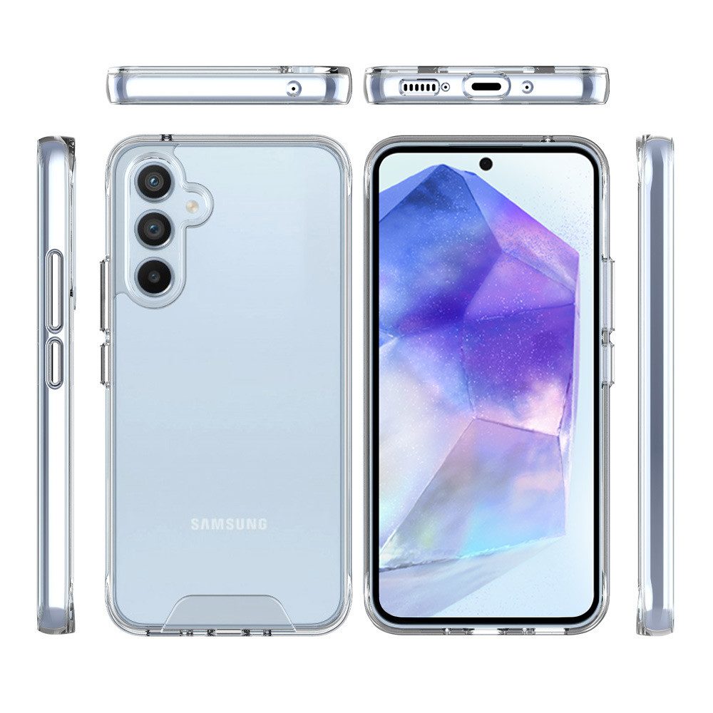 FITSU Handyhülle Transparente Hülle für Samsung Galaxy A55 Case Durchsichtig 6,6 Zoll, Ultraklare Handyhülle Case transparente Schutzhülle mit Eckenschutz – Bild 3 von 5
