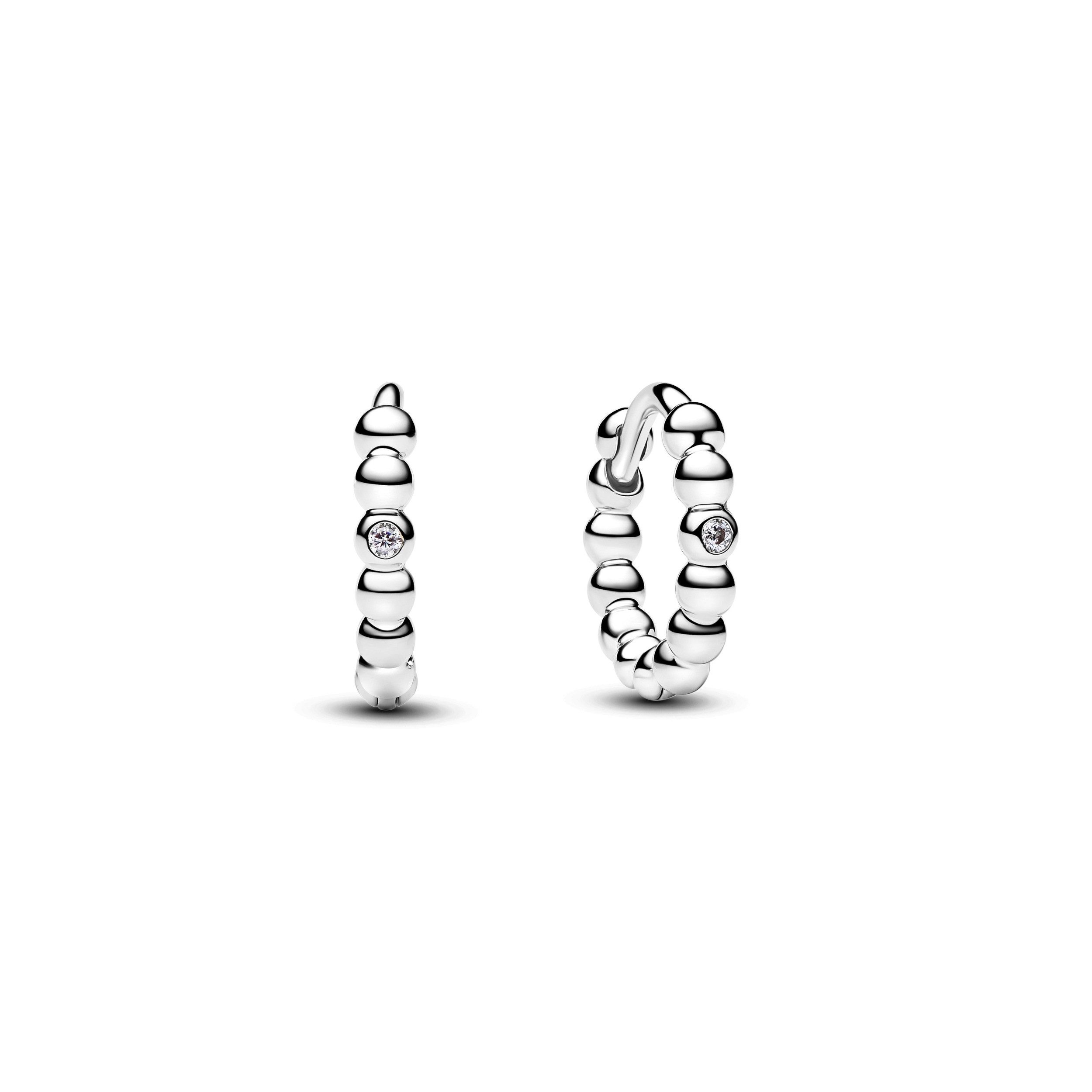 Pandora Paar Creolen Pandora Creolen Ohrringe Huggies Zirkonia Sterling-Silber 294823C01
