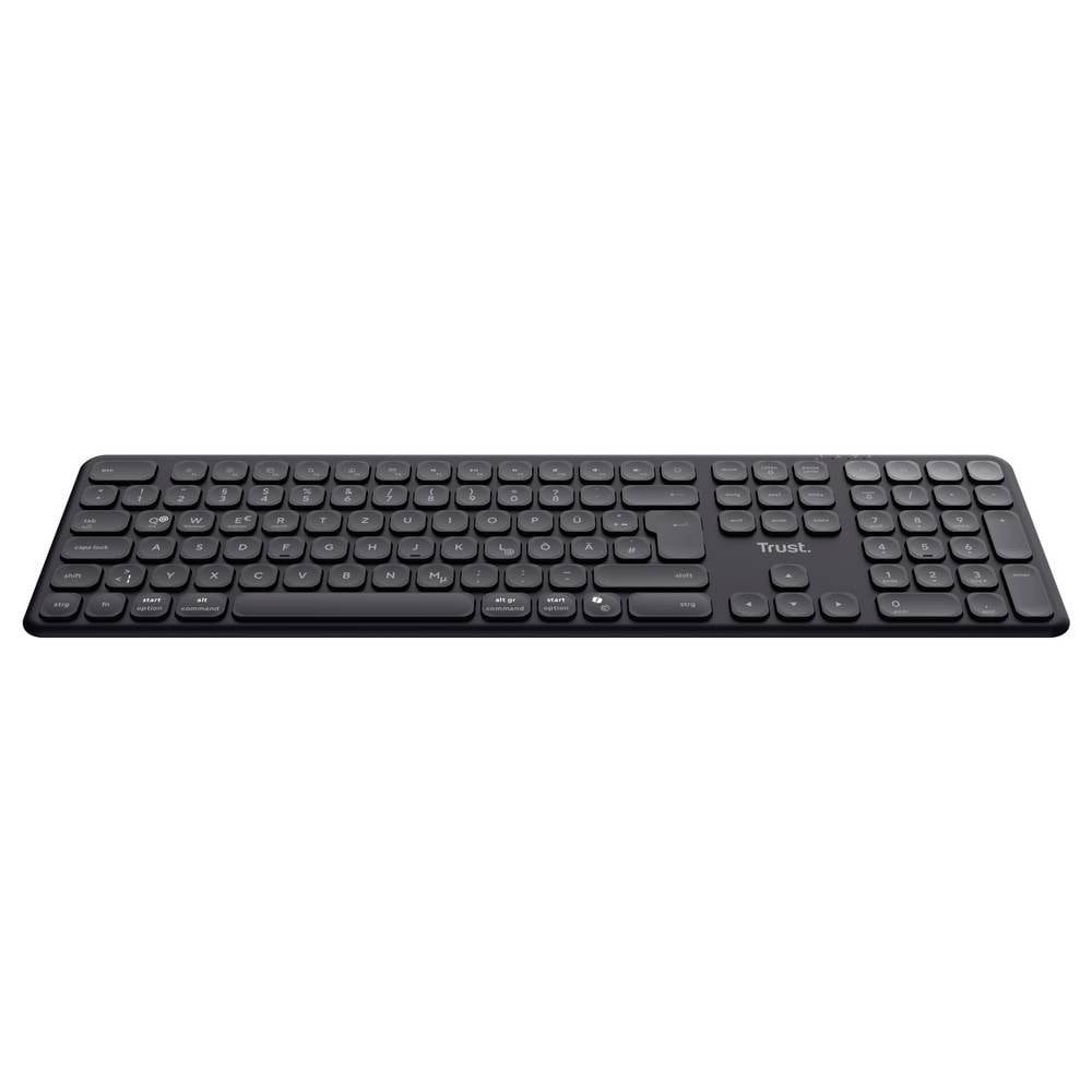 Trust Kabellose Tastatur für mehrere Geräte 25636 Tastatur (Wiederaufladbar)