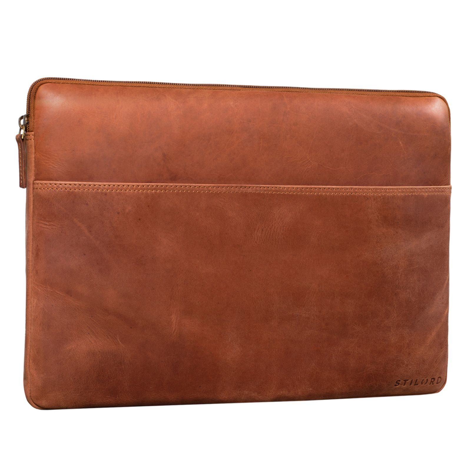 STILORD Laptop-Hülle "Murphy" Laptoptasche 15.6 Zoll Leder