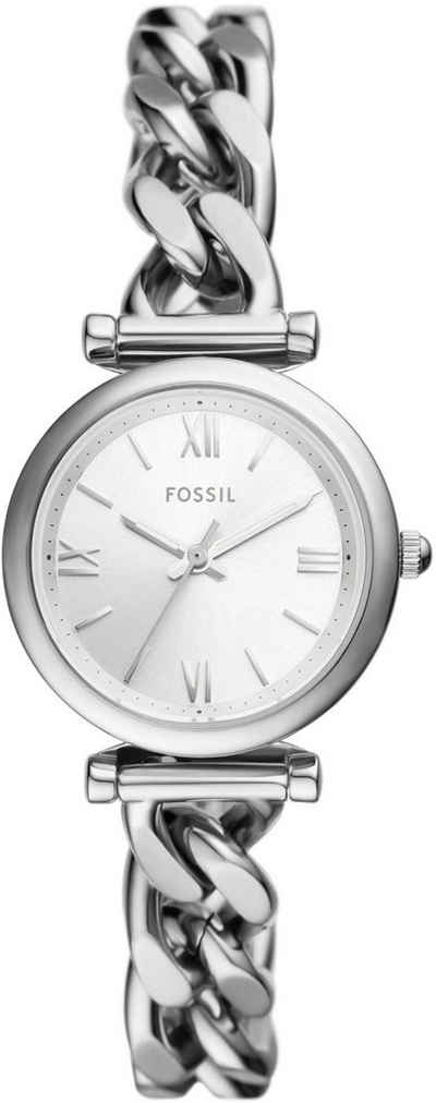 Fossil Quarzuhr CARLIE, Armbanduhr, Damenuhr, analog