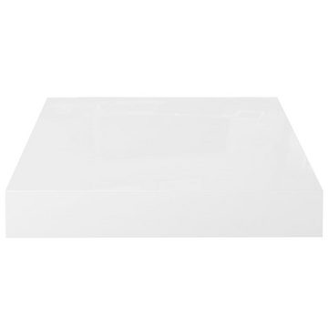 vidaXL Regal Schwebende Wandregale 4 Stk Hochglanz-Weiß 23x23,5x3,8cm MDF