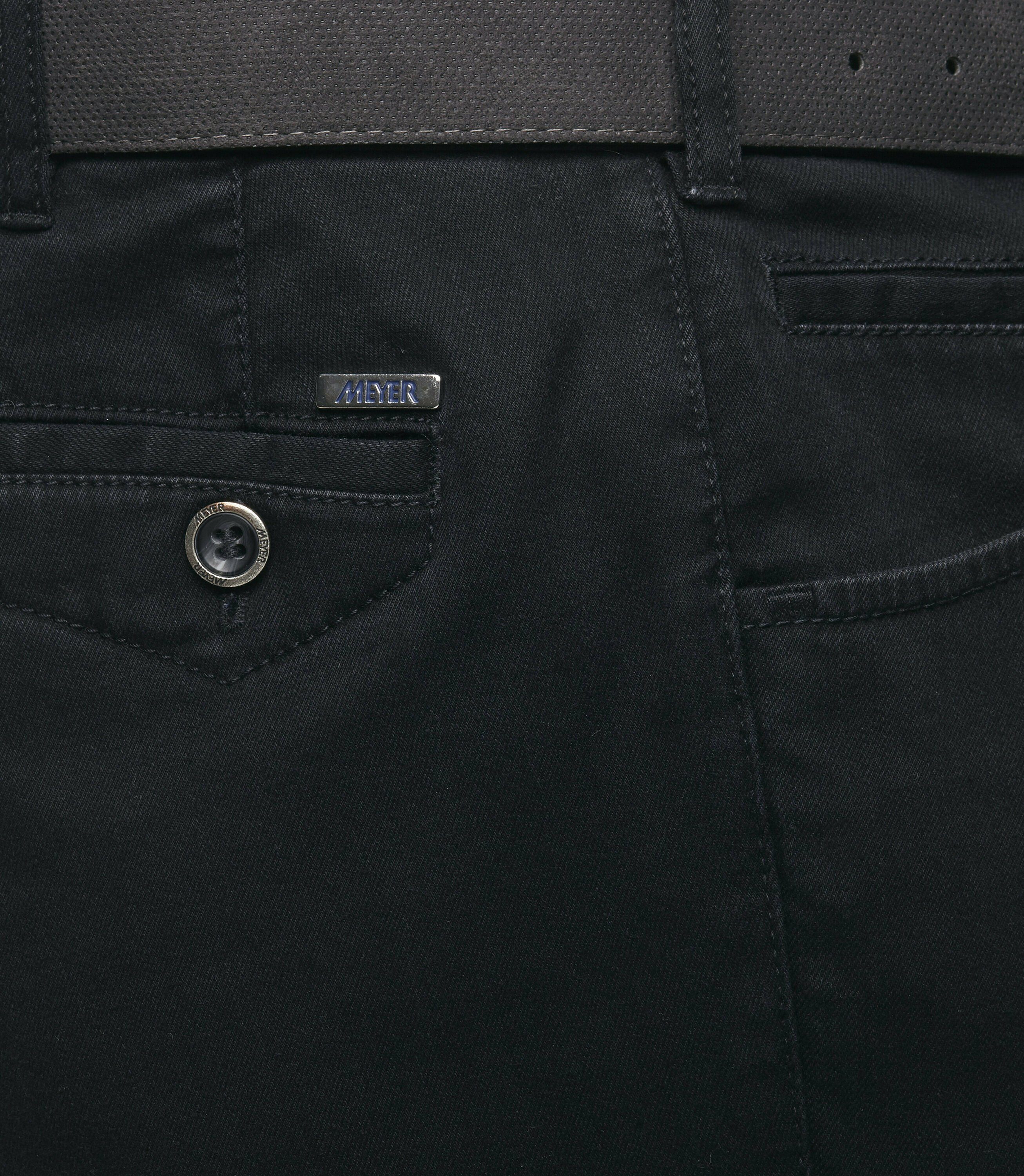 MEYER Stretch-Dehnbund Chino Dublin schwarz Slim-fit-Jeans mit
