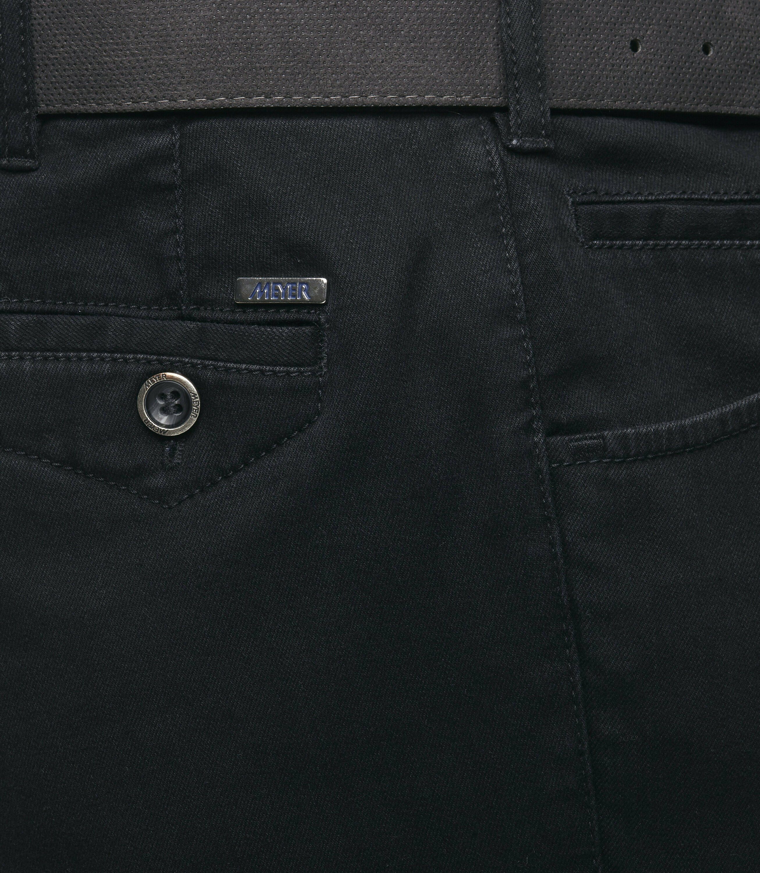 Dublin Slim-fit-Jeans mit MEYER Chino schwarz Stretch-Dehnbund