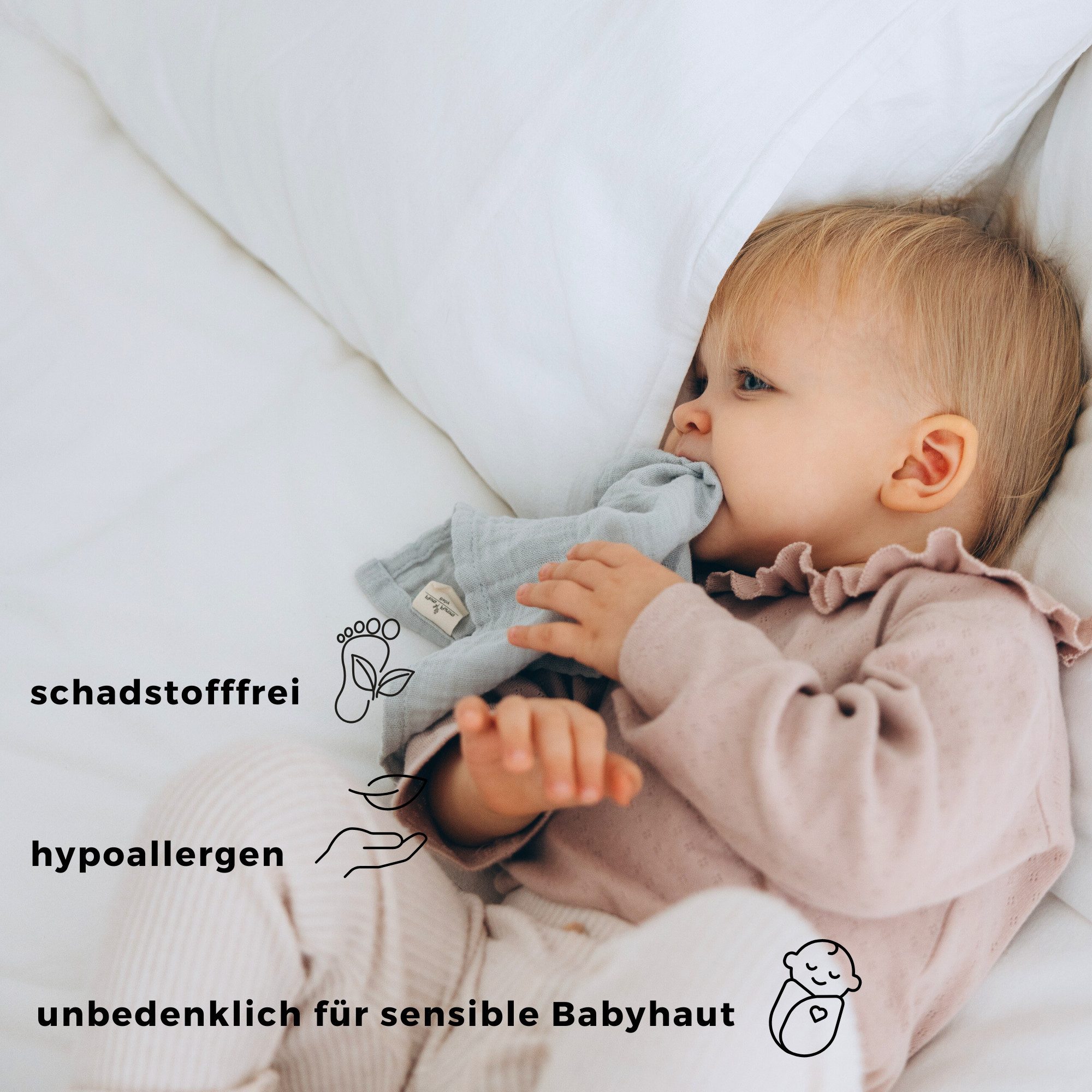 furora BABY Spucktuch Baby Mulltücher Sets (Bio-Musselin: super soft) 80x80cm oder 25x25cm, Sehr weich