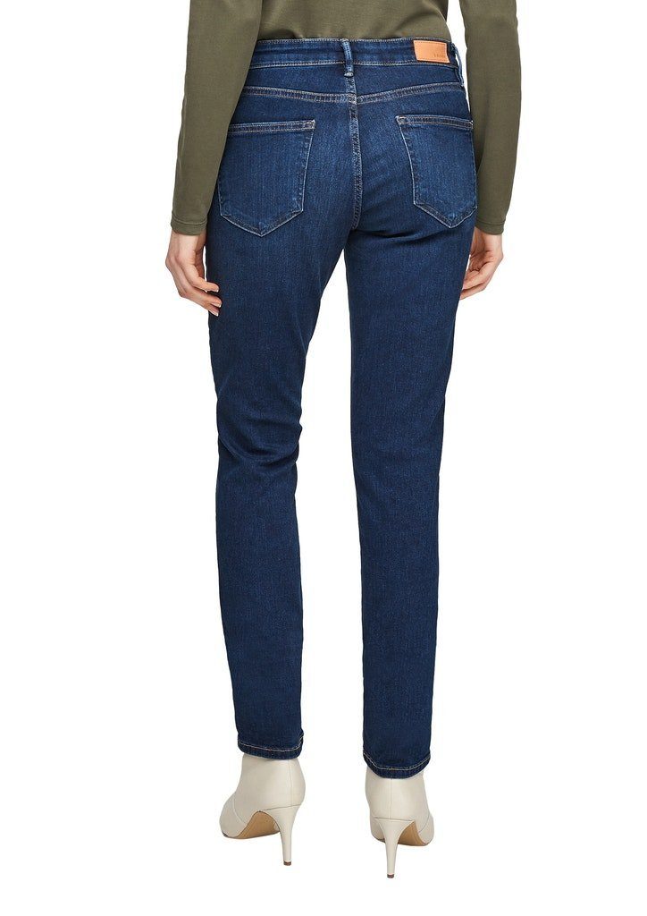 s.Oliver Bequeme Jeans S.Oliver red blue / women 57Z7 dark Jeans-Hose / Da.Jeans Label