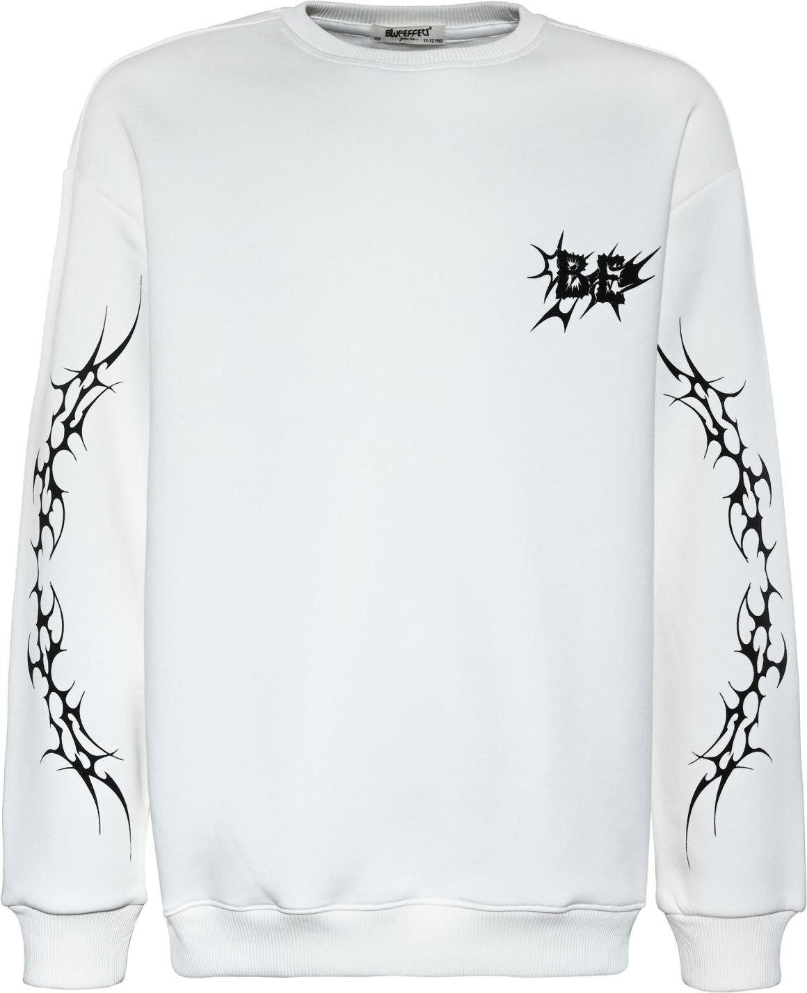 BLUE EFFECT Sweatshirt blue effect boys Sweatshirt Pullover Oversize weiß (1-tlg)