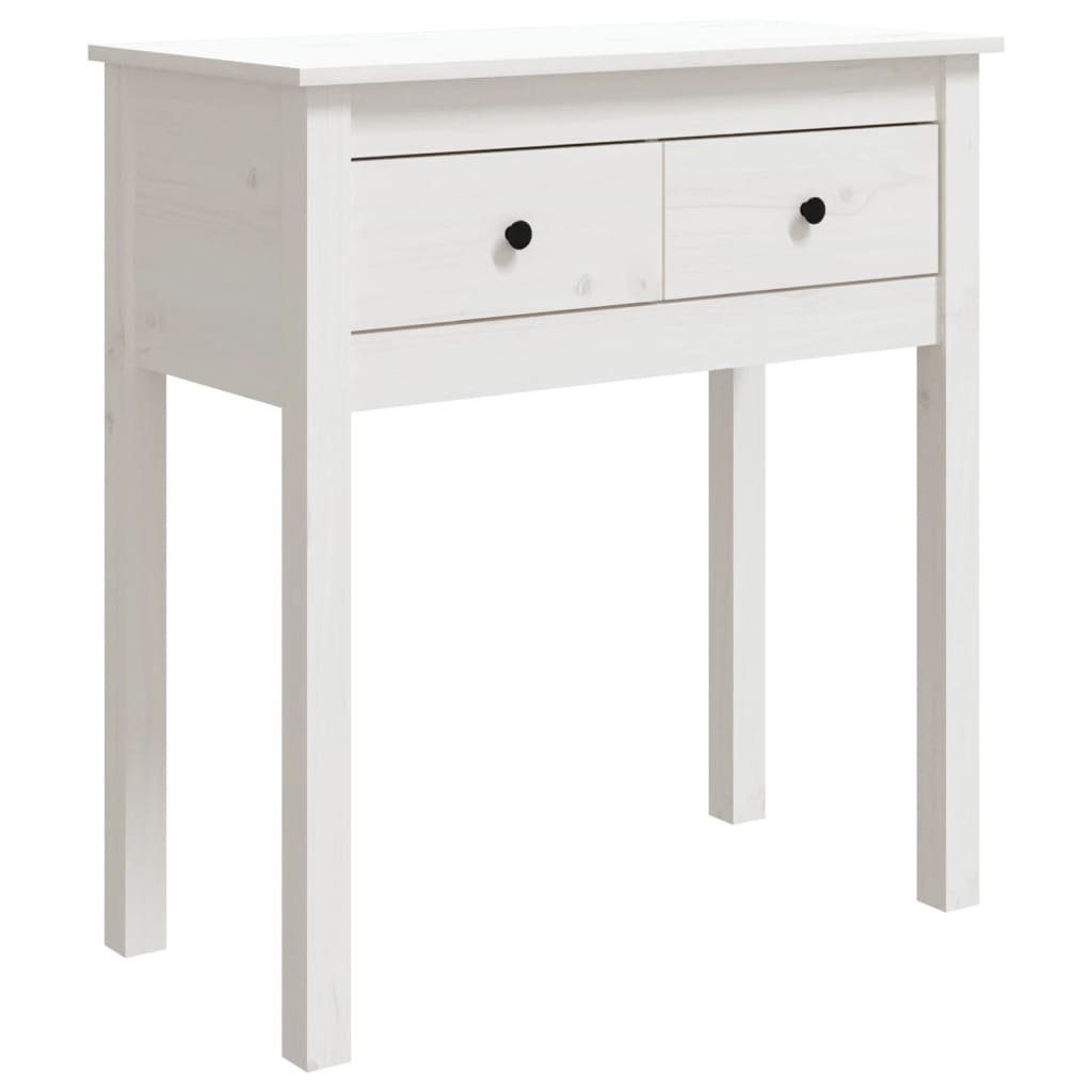 furnicato Konsolentisch Weiß 70x35x75 cm Massivholz günstig online kaufen