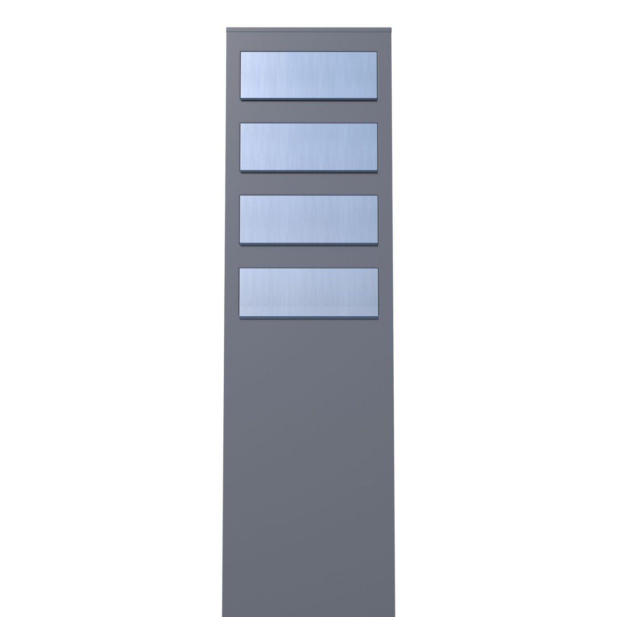 Monolith Briefkastenanlage for Bravios Grau Metallic Four Briefkasten
