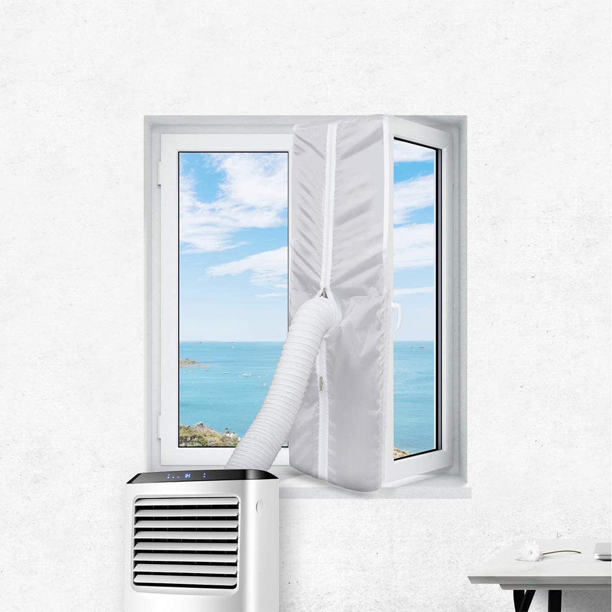 Fensterstopper Fensterabdichtung für Mobile Klimaanlagen AirLock Mobile  Klimagerät, Sekey, Wäschetrockner, Ablufttrockner, Hot Air Stop zum  Anbringen an Fenster