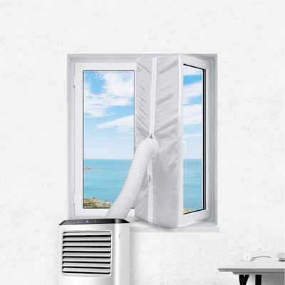 Fensterstopper Fensterabdichtung für Mobile Klimaanlagen AirLock Mobile Klimagerät, Sekey, Wäschetrockner, Ablufttrockner, Hot Air Stop zum Anbringen an Fenster