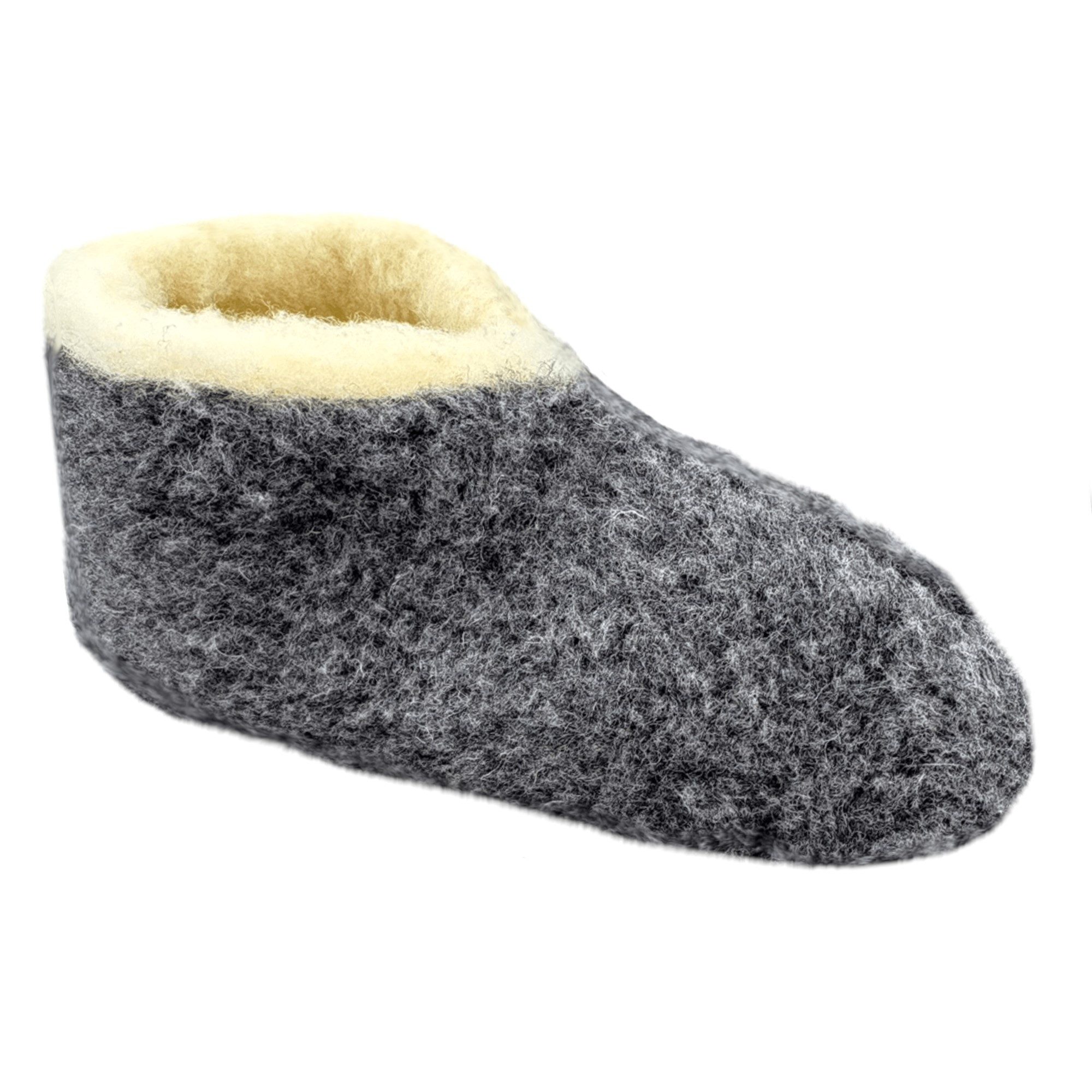 em-ka Hüttenschuhe Schurwolle Lammwolle Winter Warme Wollsocke Hausschuhe Hausschuh Füßwarmer für Damen und Herren Naturprodukt aus Schafwolle