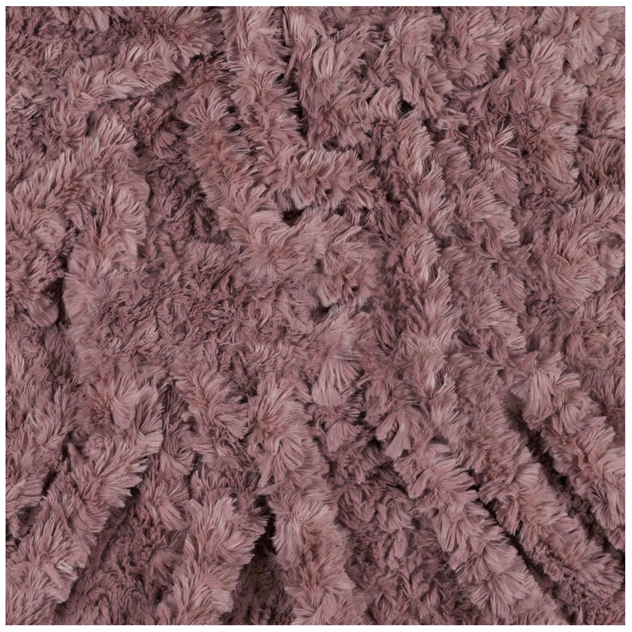 maDDma Stoff Teddystoff Faux Fur unifarben Stoff ab 0,5m Kunstpelz Curlyfleece, mauve