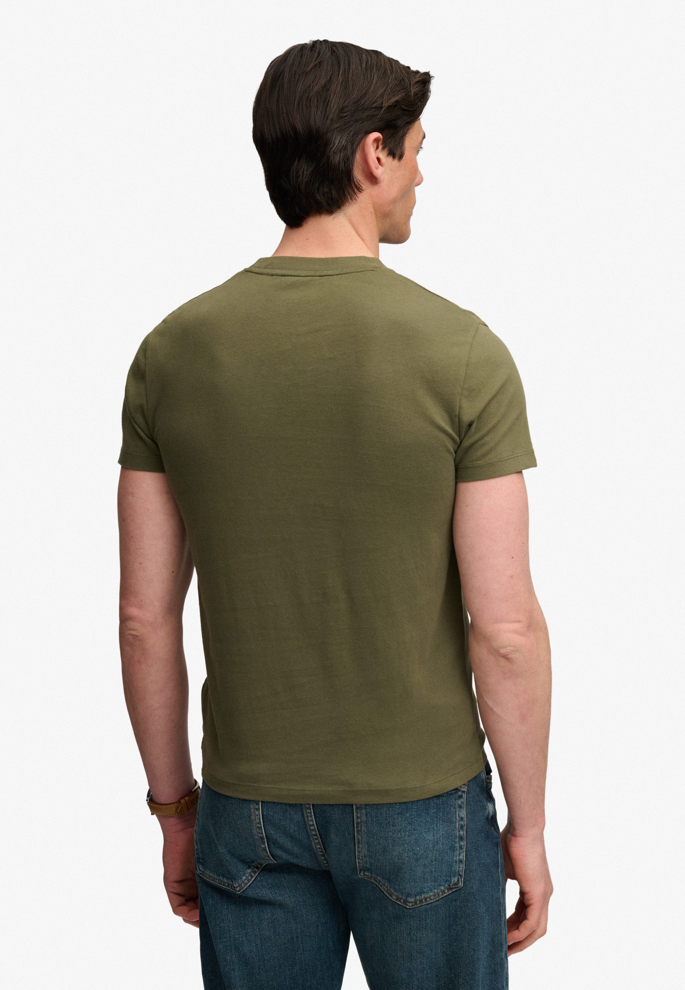 Superdry Rundhalsshirt ESSENTIAL SDCO LOGO EMB TEE Baumwolle, regular fit
