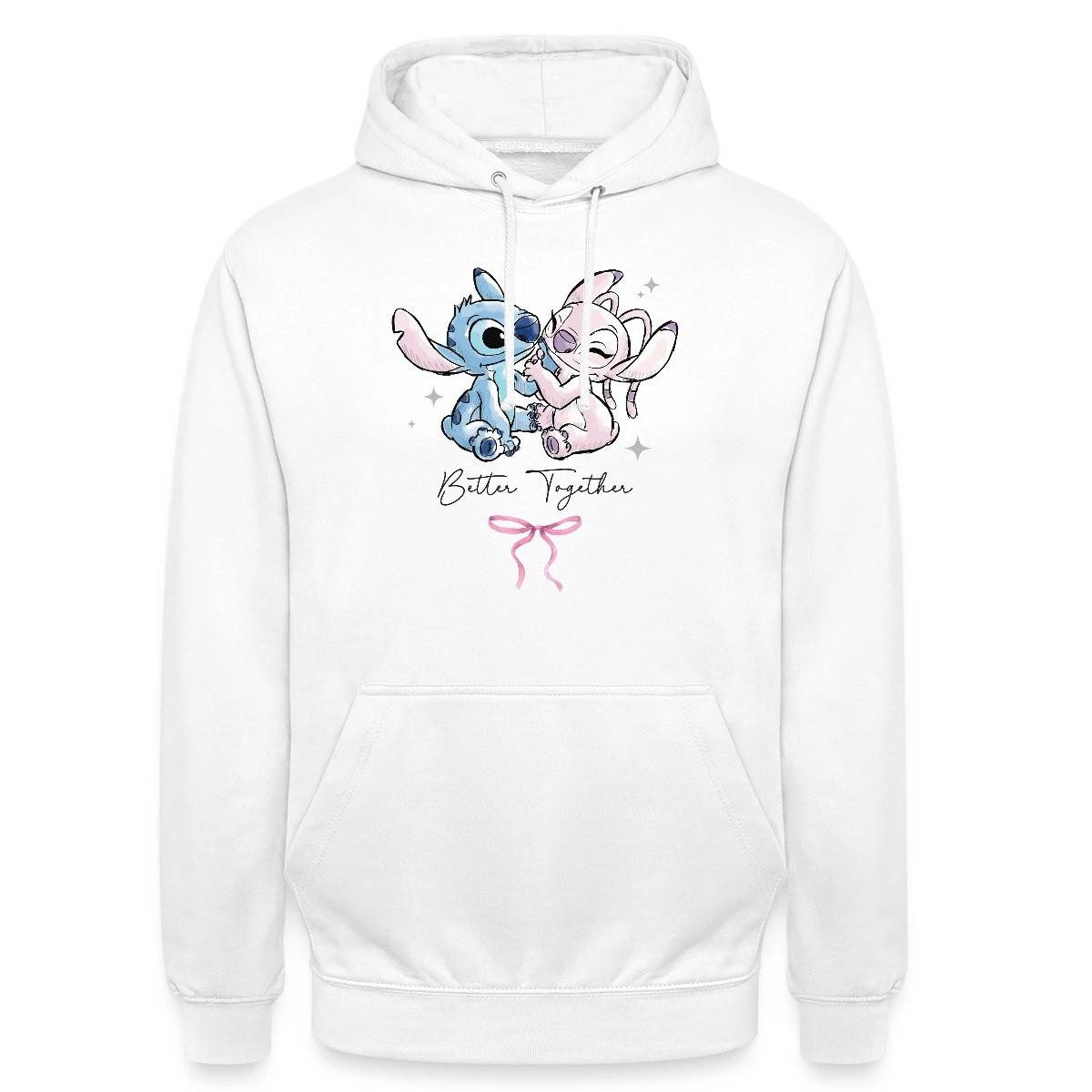 Spreadshirt Hoodie Lilo & Stitch, Angel Und Stitch Better Together Unisex Hoodie (1-tlg)