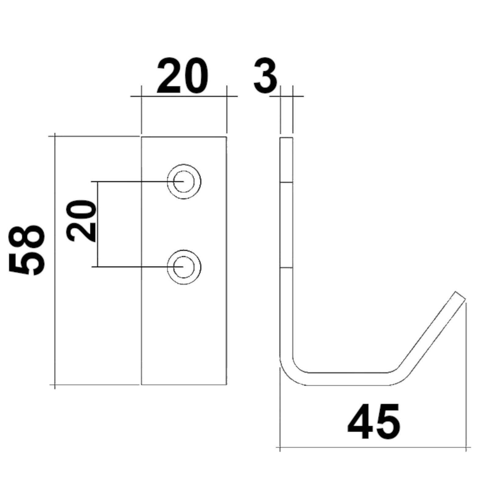 SO-TECH® Garderobenhaken ALBA echt Edelstahl schwarz günstig online kaufen