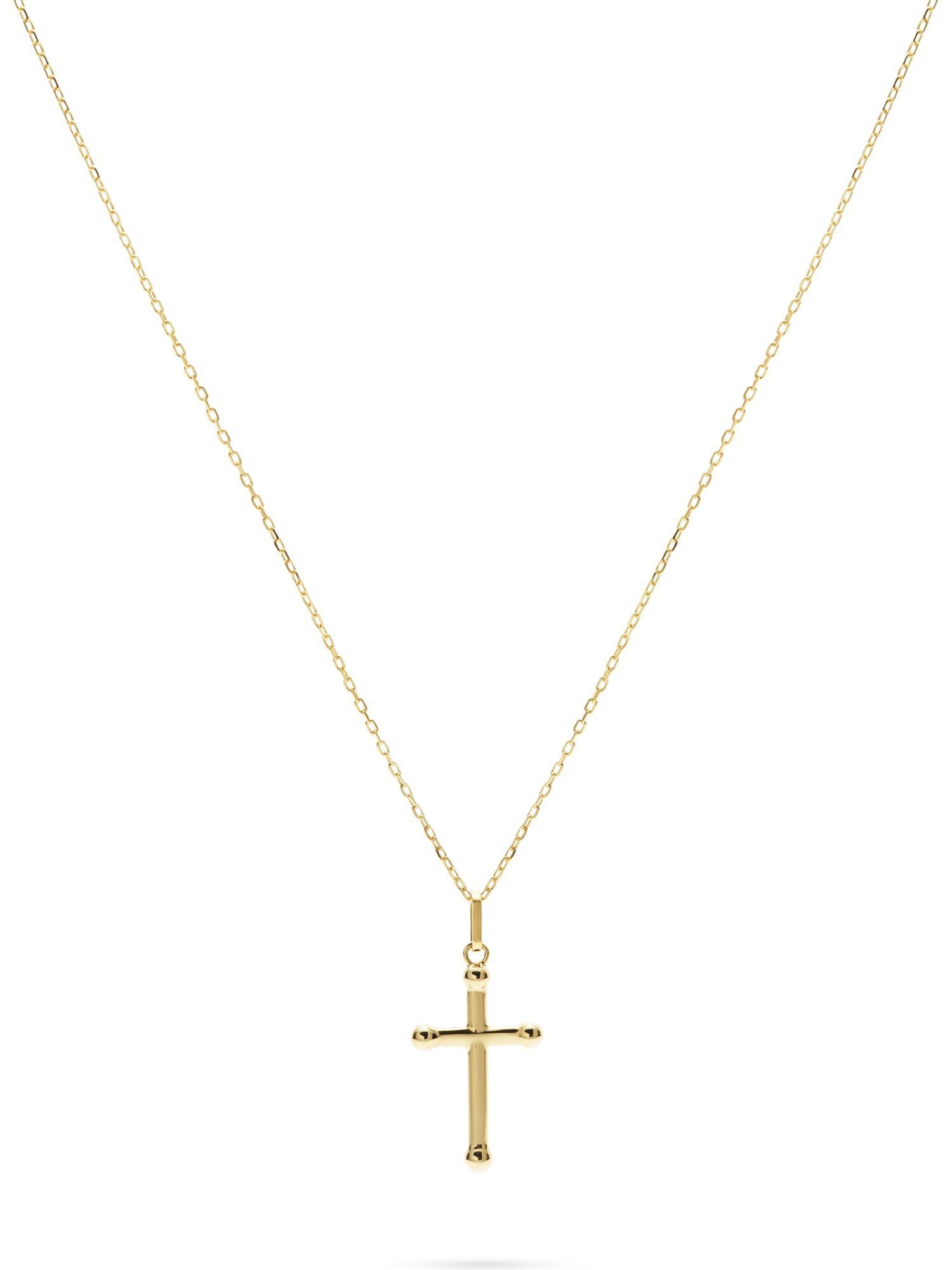 CHRIST Collier CHRIST Herren-Kette 375er Gelbgold Kreuz