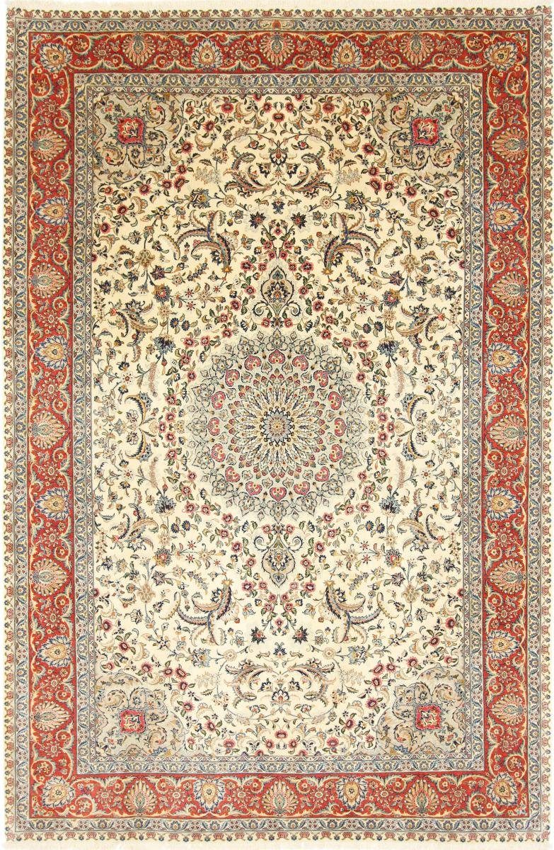 Trading, mm 203x307 Seidenkette Handgeknüpfter Orientteppich 6 Isfahan rechteckig, Nain Orientteppich, Höhe: