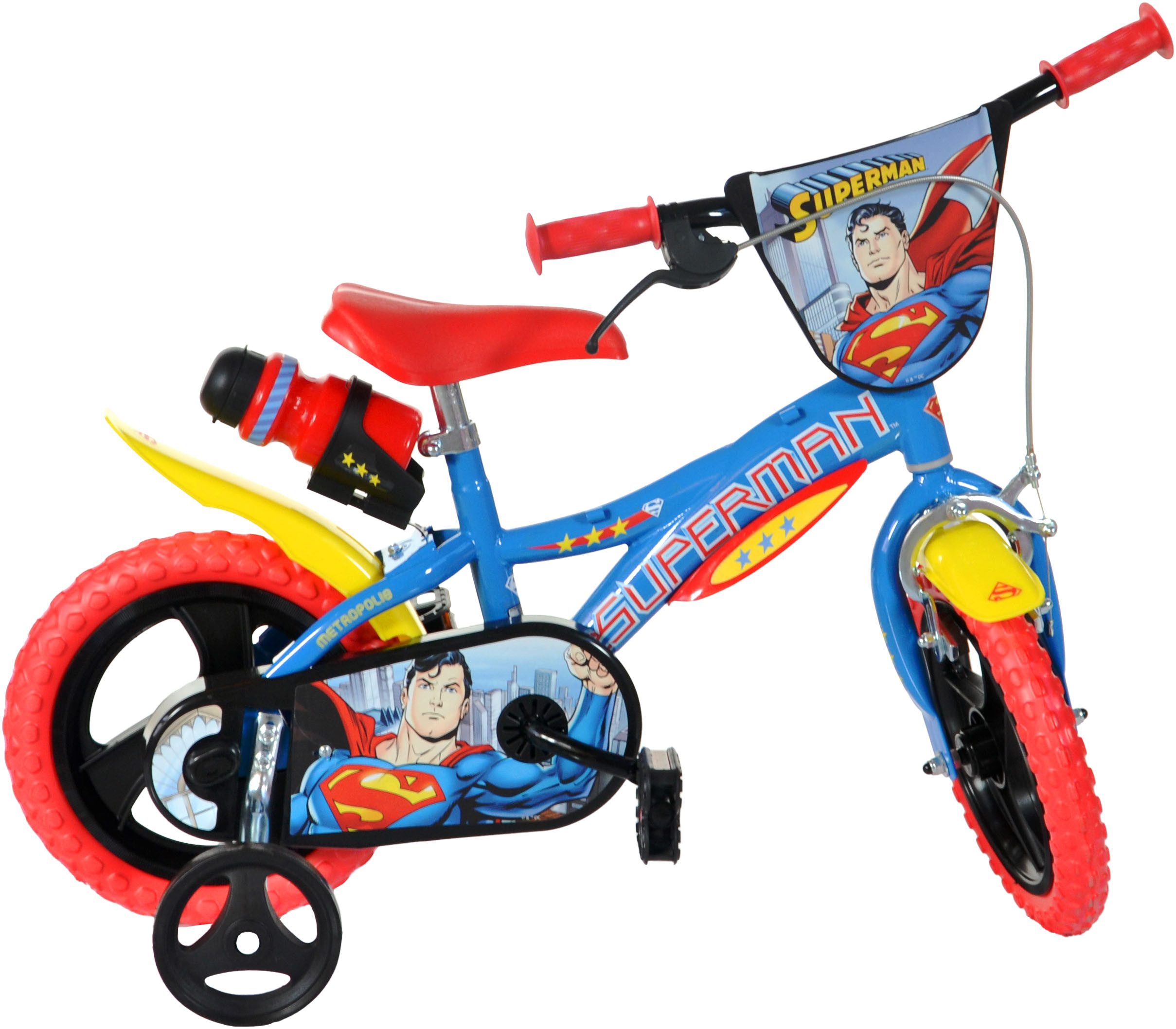 Dino Bikes Kinderfahrrad Superman 12" Kinderfahrrad 2-4 Jahre, 1 Gang, ohne Schaltung