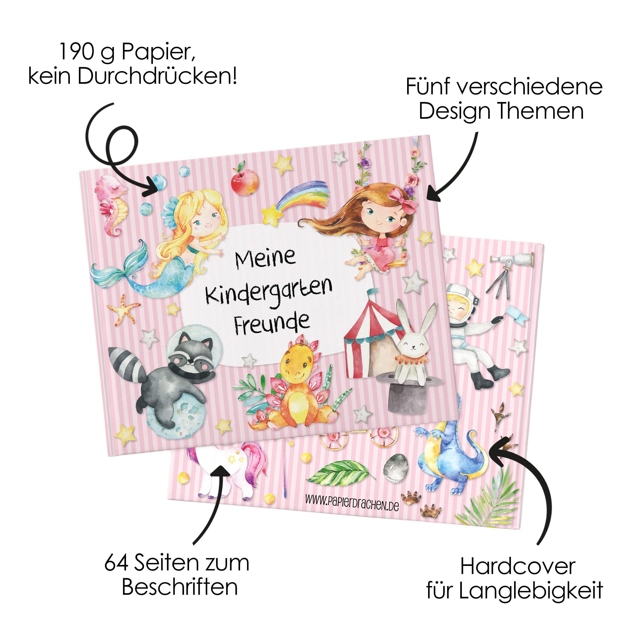 Schulfreunde für Tagebuch Rosa - PAPIERDRACHEN Freundebuch Kinder