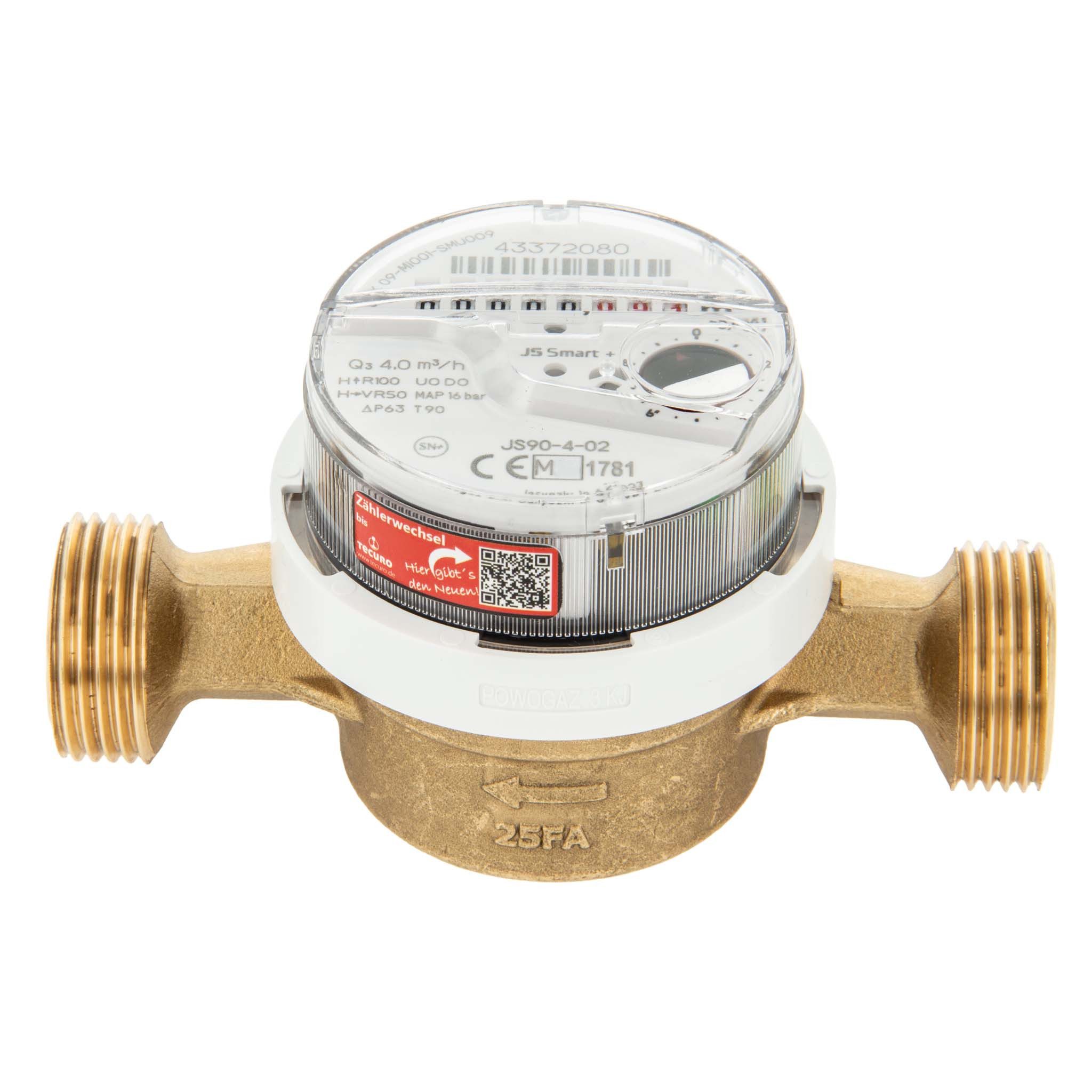 tecuro Wasserzähler Wohnungs - Wasserzähler mit Baulänge 110 mm / 130 mm, DVGW, (Inkl. Plombiersatz;inkl. Dichtung)