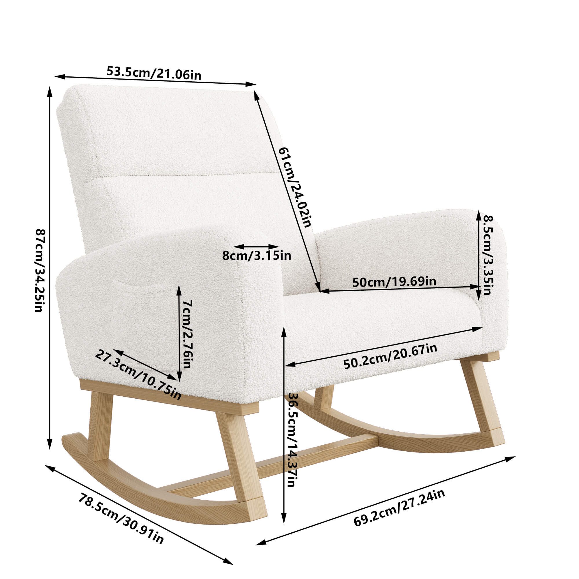 Furnishings Home Schaukelstuhl Sessel Polsterstuhl Freizeitstuhl günstig online kaufen