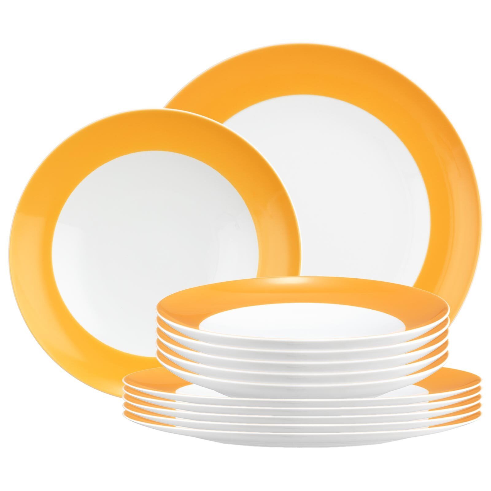 Seltmann Weiden Tafelservice Liberty Pure Colors Tafelservice 12er Set (12-tlg), 6 Personen, Porzellan