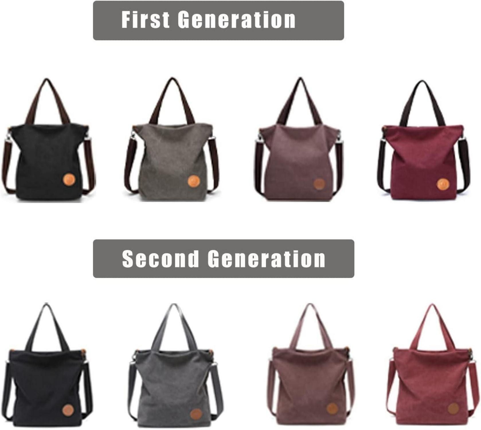 LuxusKollektion Handtasche Damen Canvas Handtasche Schultertasche günstig online kaufen