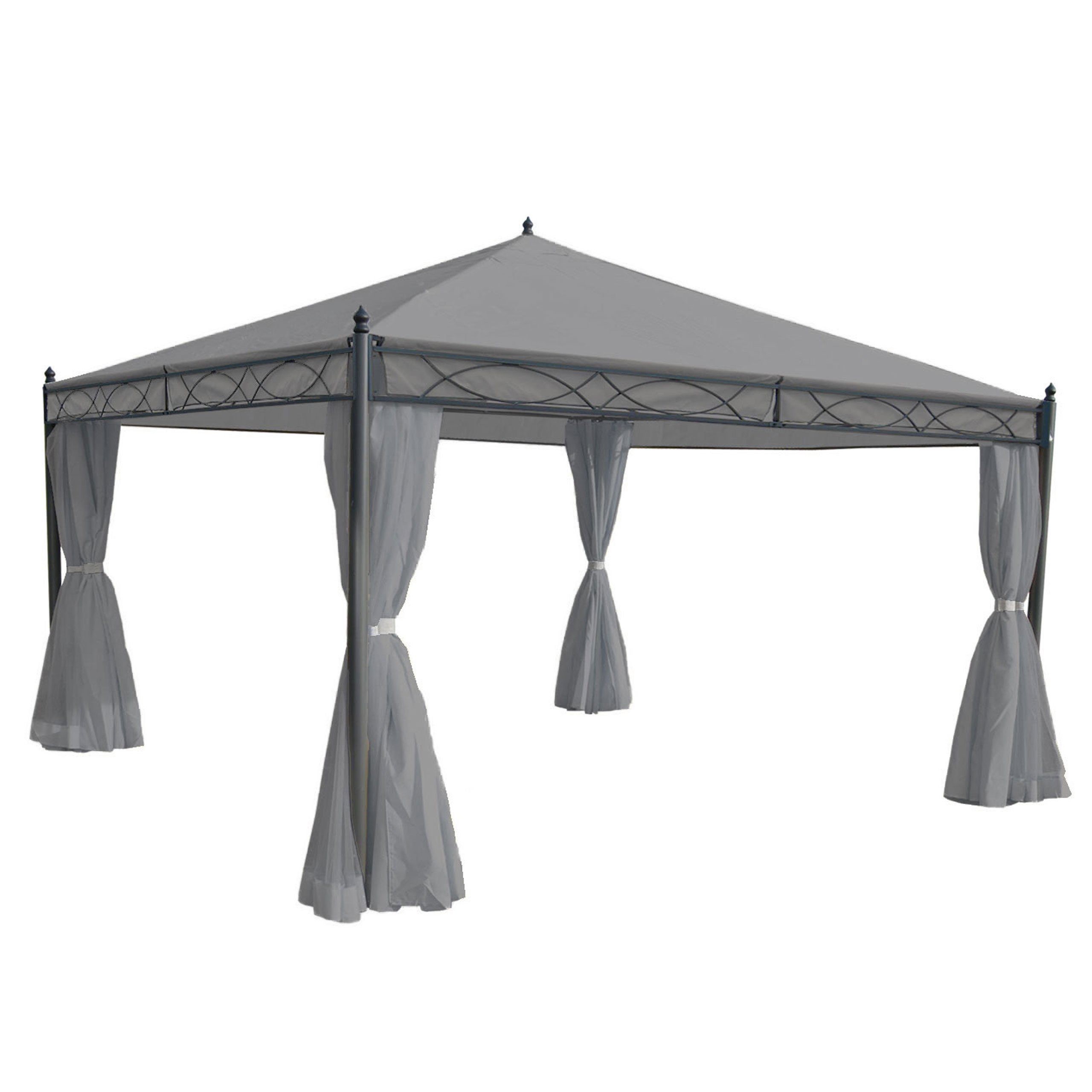 MCW Pergola Calpe-P, BxTxH: 400x400x290 cm, UV-Schutz UV50+, Mit Seitenwand, Regulierbarer Windschutz