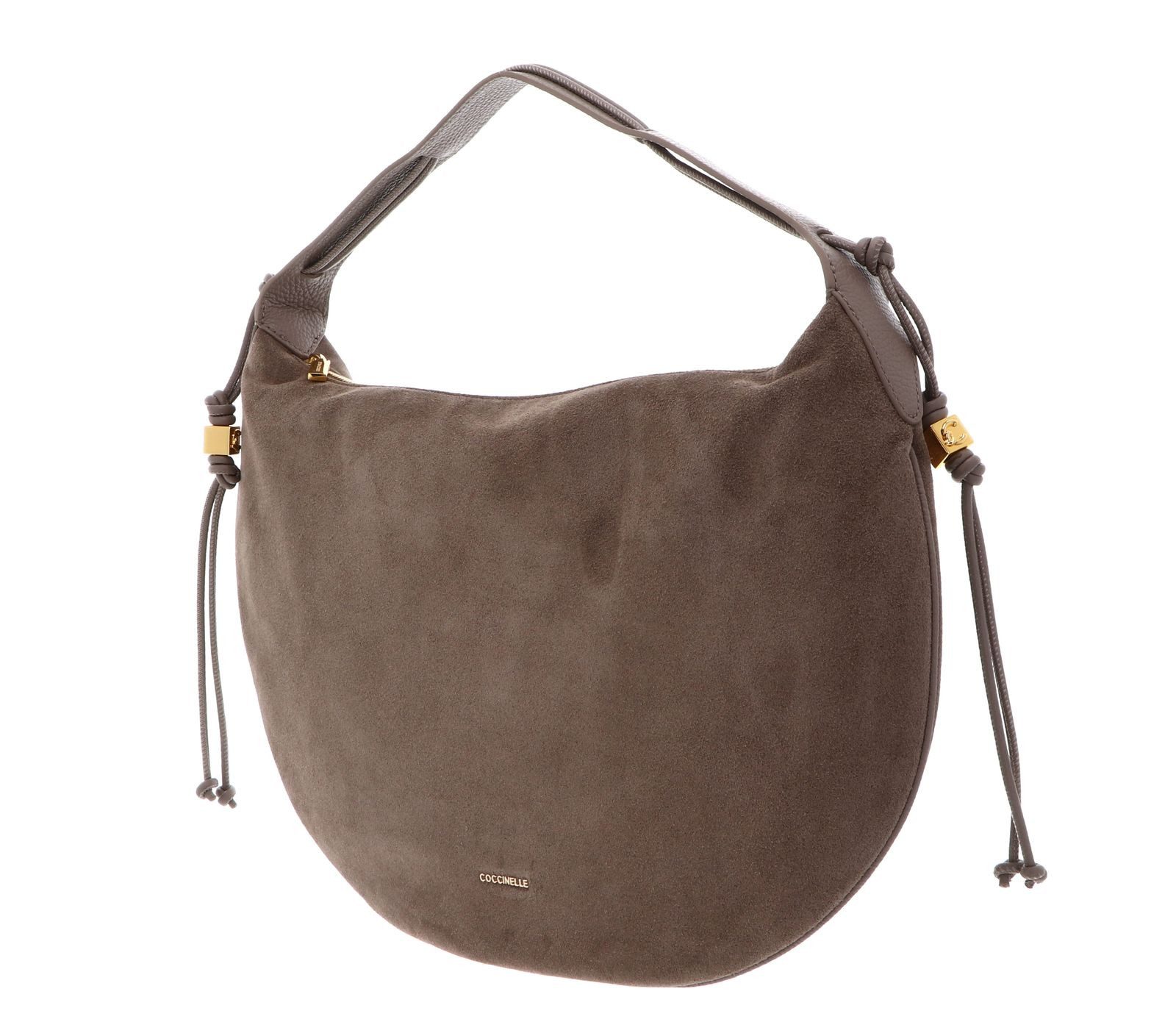 COCCINELLE Schultertasche Handbag Suede Le. / Grained Le., aus echtem Rindsleder
