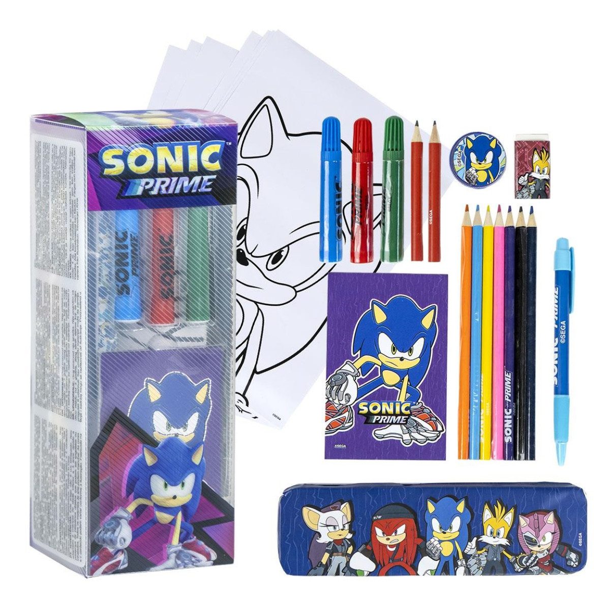 Sonic The Hedgehog Malvorlage Farbset für Kinder Mal- & Bastelspaß im praktischen Format