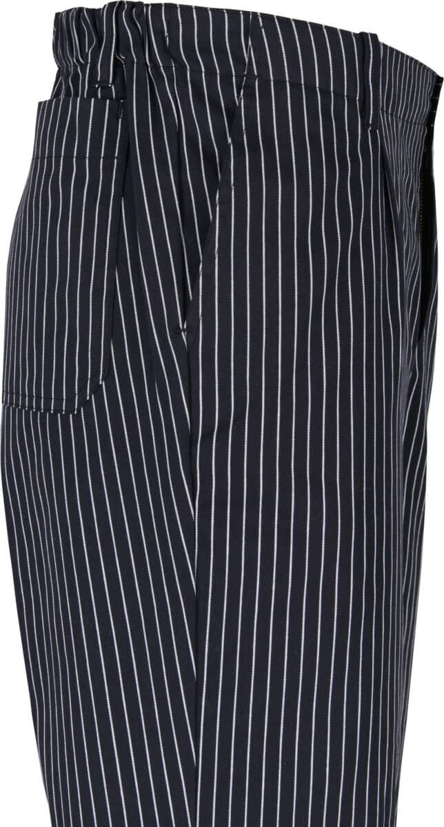 BEB Arbeitshose beb GASTRO Herren KOCHHOSE Baumwolle Schwarz Nadelstreifen