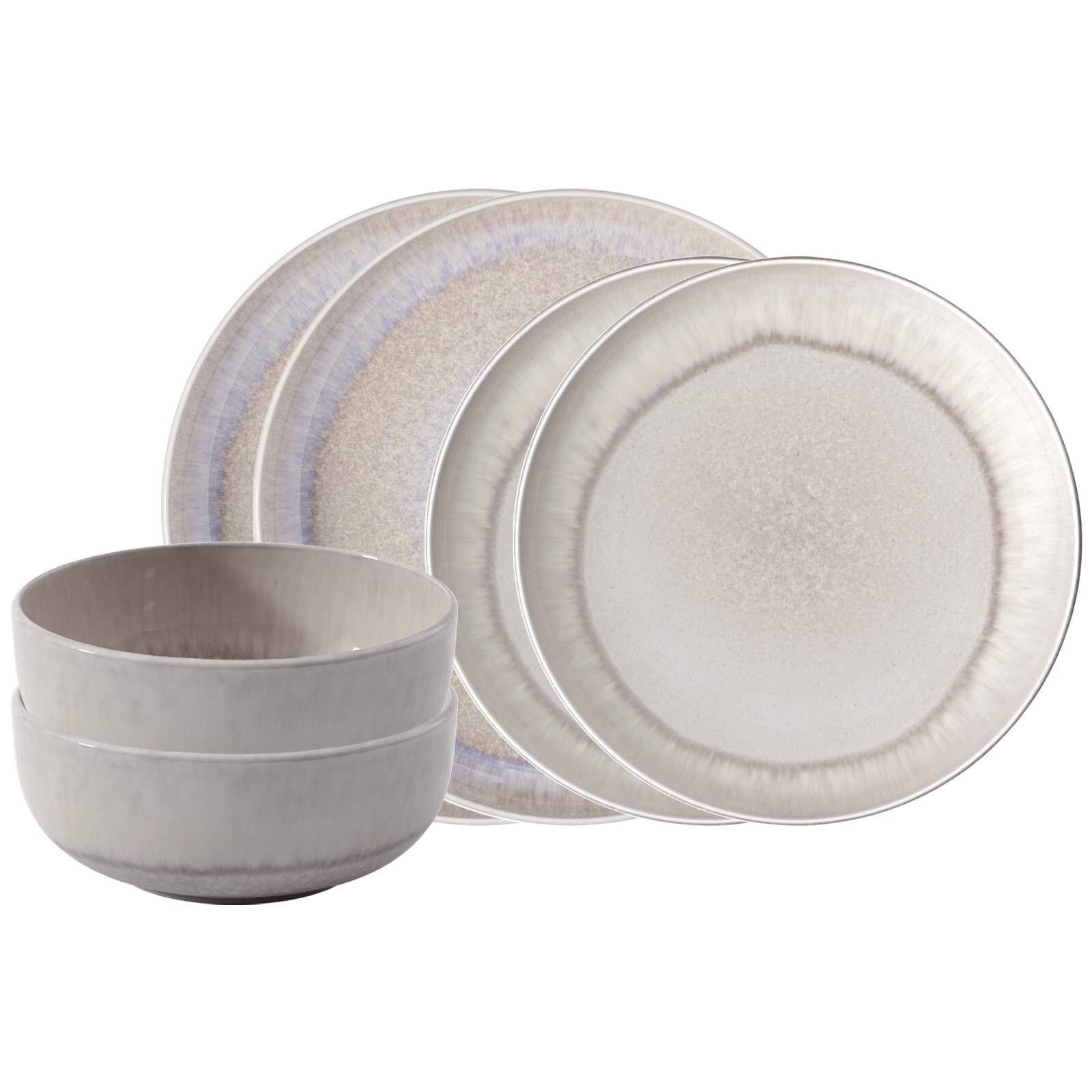 like. by Villeroy & Boch Kombiservice Perlemor Sand Basic-Set 6-tlg. (6-tlg), 2 Personen, Porzellan