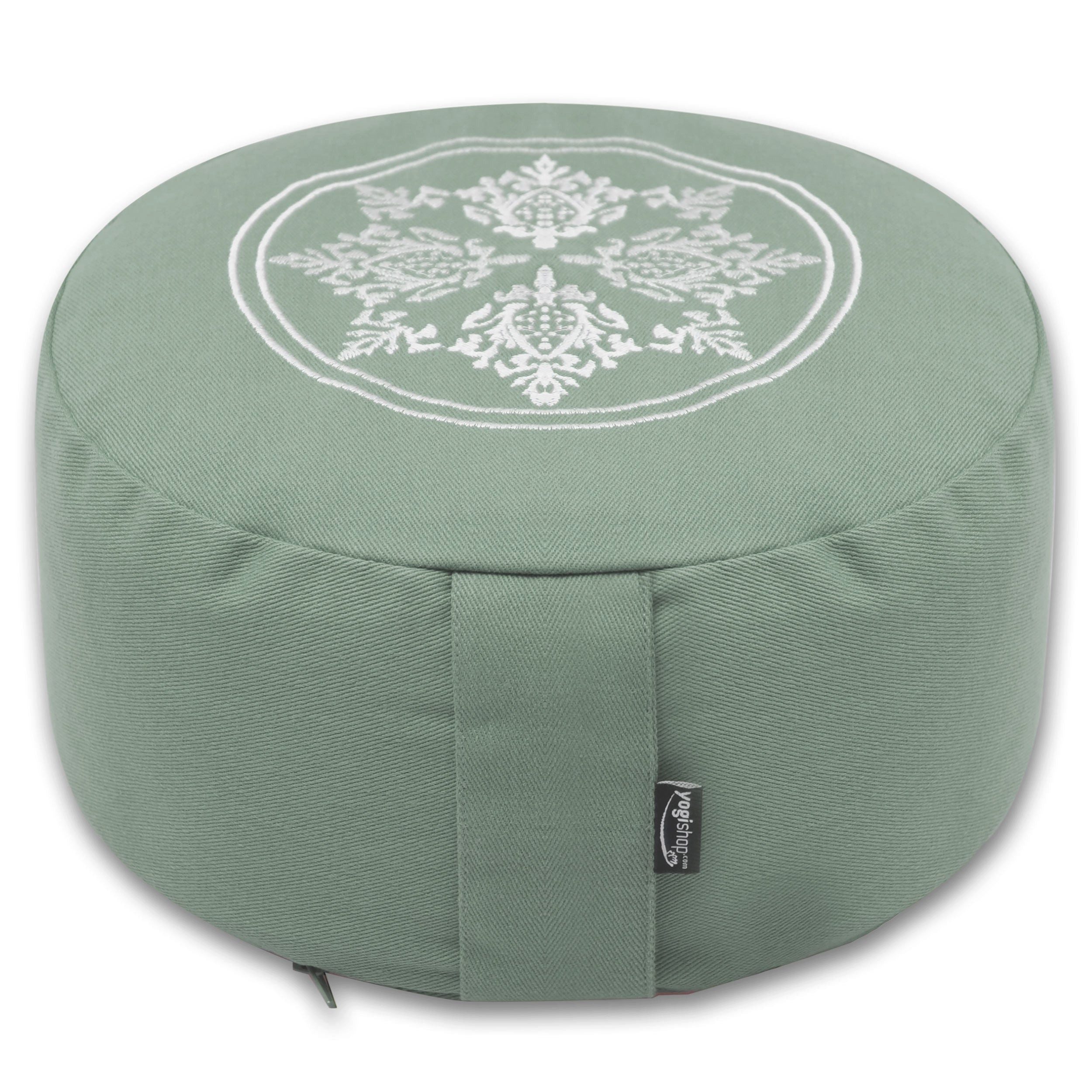 Yogishop Meditationskissen Meditationskissen rund - organic cotton - ø 30cm x 15cm, Edles Kissen mit Bezug aus Bio-Baumwolle und Füllung aus Bio-Spelz.