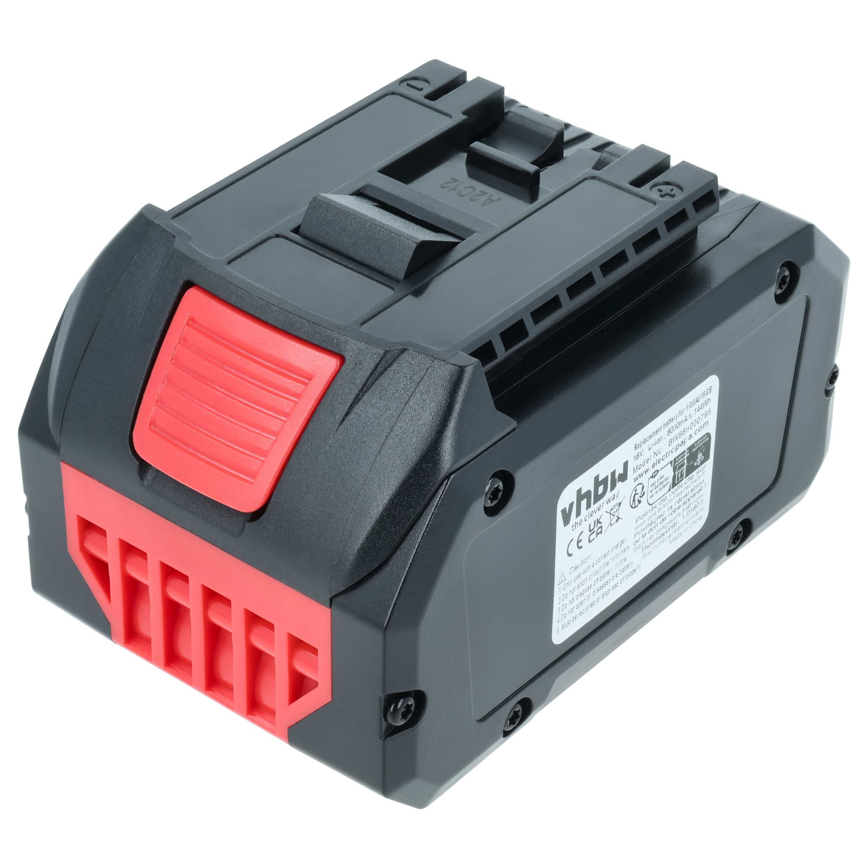 vhbw Akku passend für Steinel 18 V Elektrowerkzeug (8 Ah, 18 V, Li-Ion) Akku Akku Li-Ion 8000 mAh (18 V, 1 St), Leistungsfähiger Austausch-Akku für Werkzeug Powertools wie